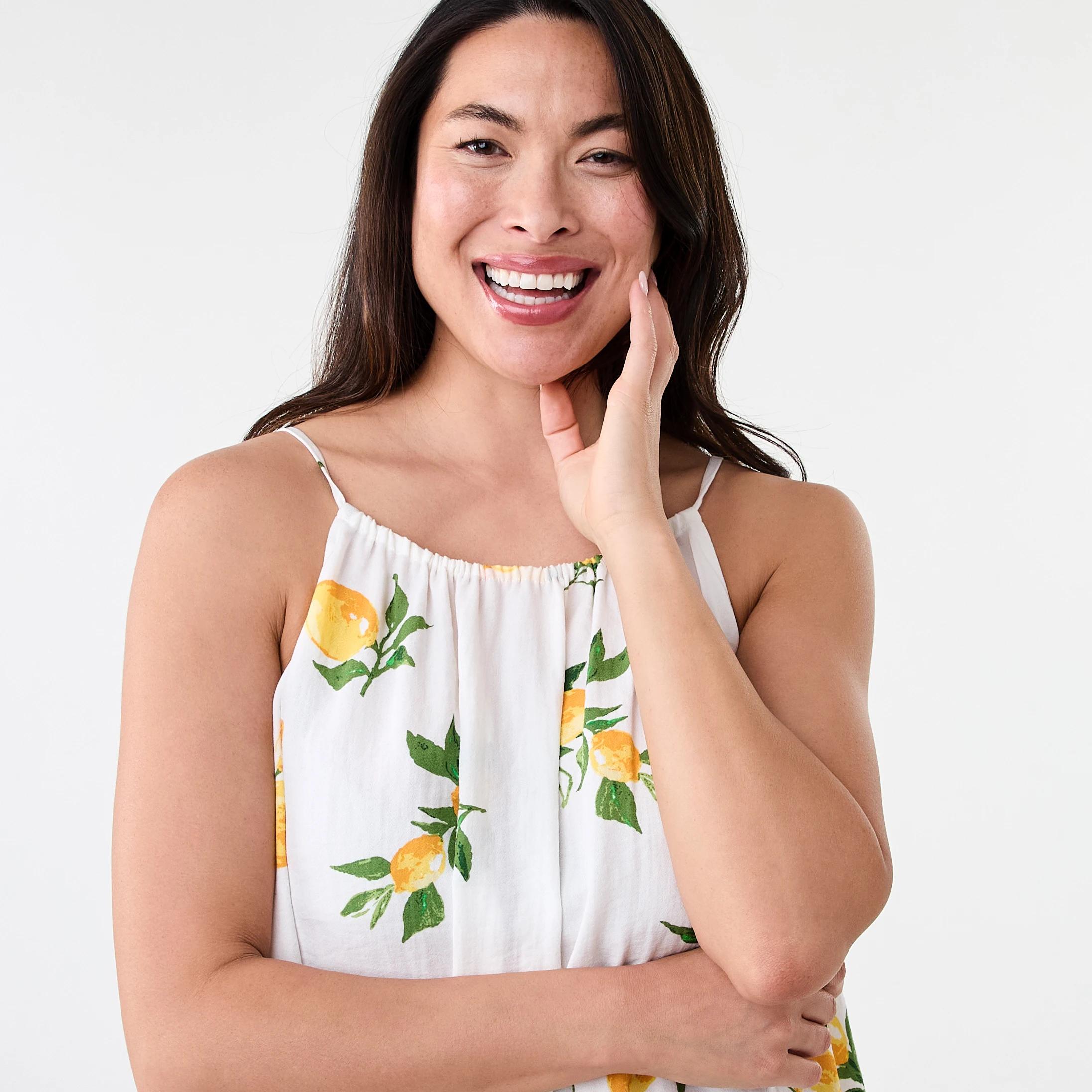 4 Sleeveless Textured Mini Dress Lemons, 4 of 7