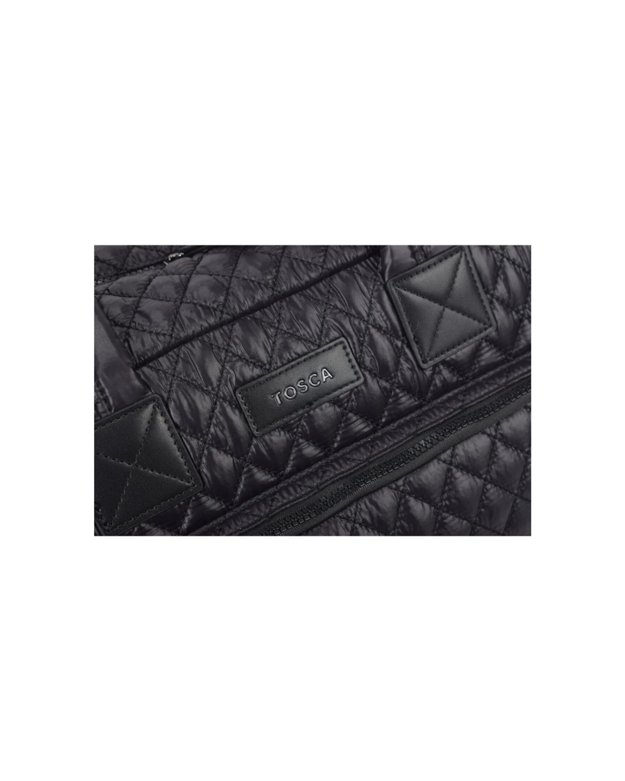 5 Tosca Womens Lightweight Quilted Metro Split Tote Travel Bag - Black, 5 of 5