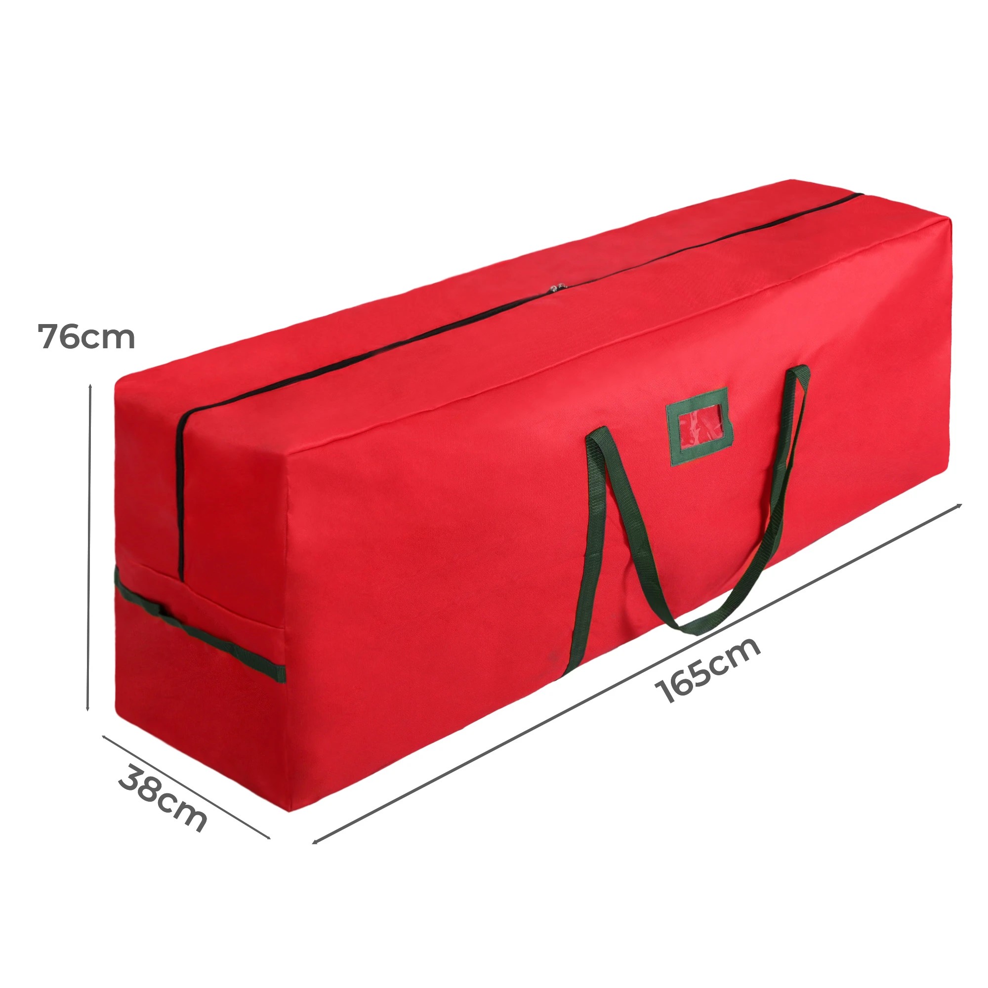 3 Red Christmas Tree Storage Bag Holiday Decoration Zip Bag Oxford Durable, 3 of 9