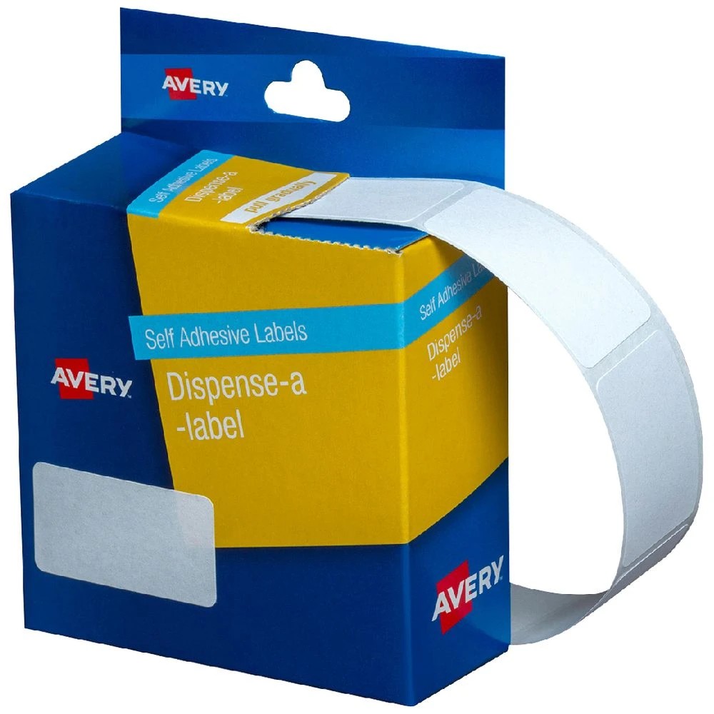 1 Avery Rectangle Dispenser Labels 19 x 36mm White 450 Pack, 1 of 2