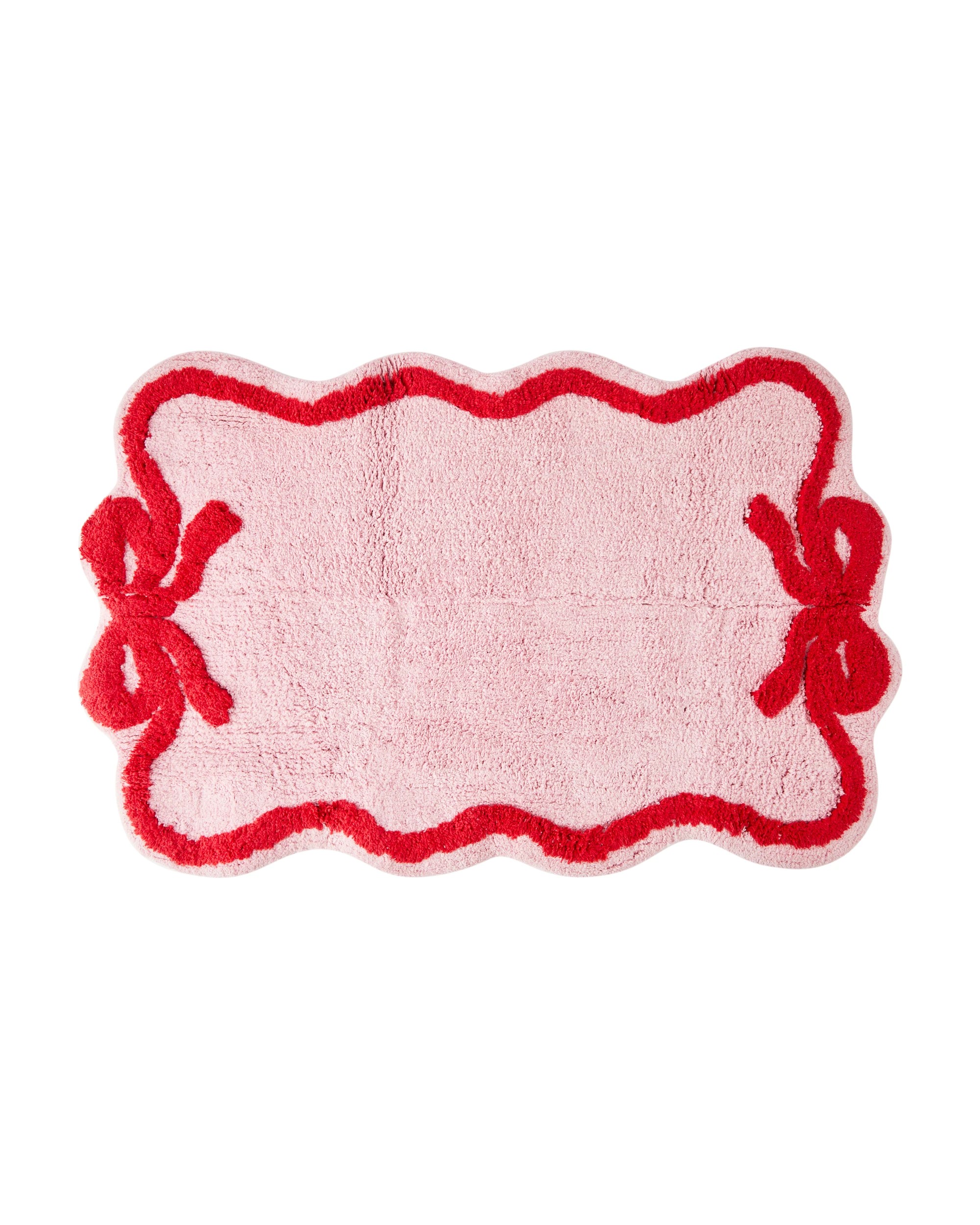 1 Christmas Bow Bath Mat, 1 of 3