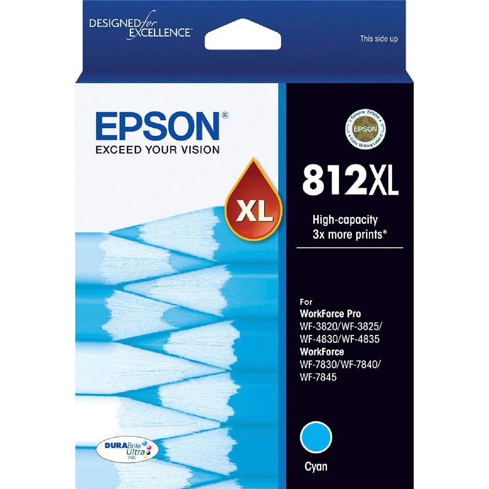 1 Epson 812XL DURABrite Ultra Ink Cartridge Cyan, 1 of 1