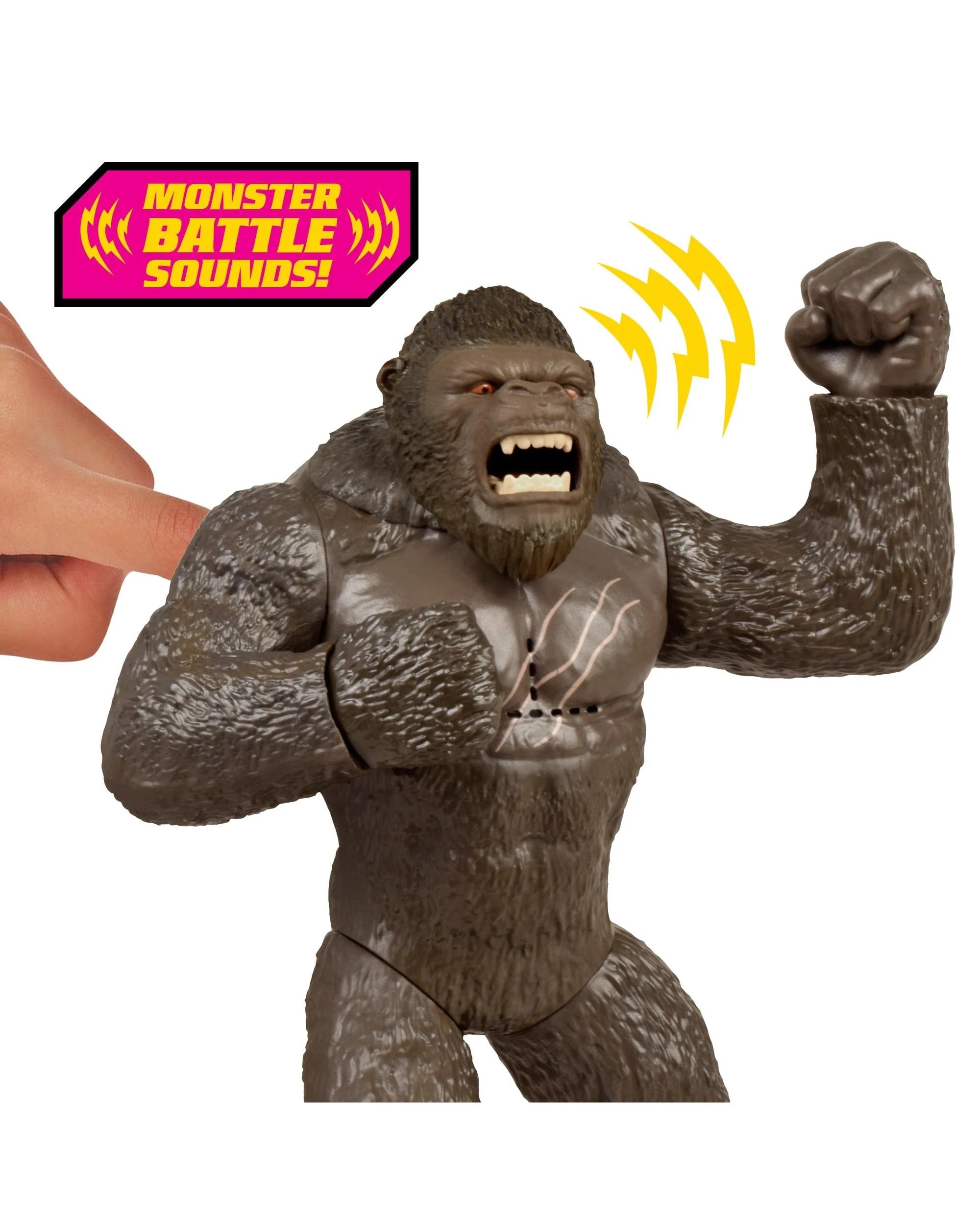 3 MonsterVerse Godzilla vs Kong Battle Roar Kong Deluxe Electronic 7 inch Figure, 3 of 7