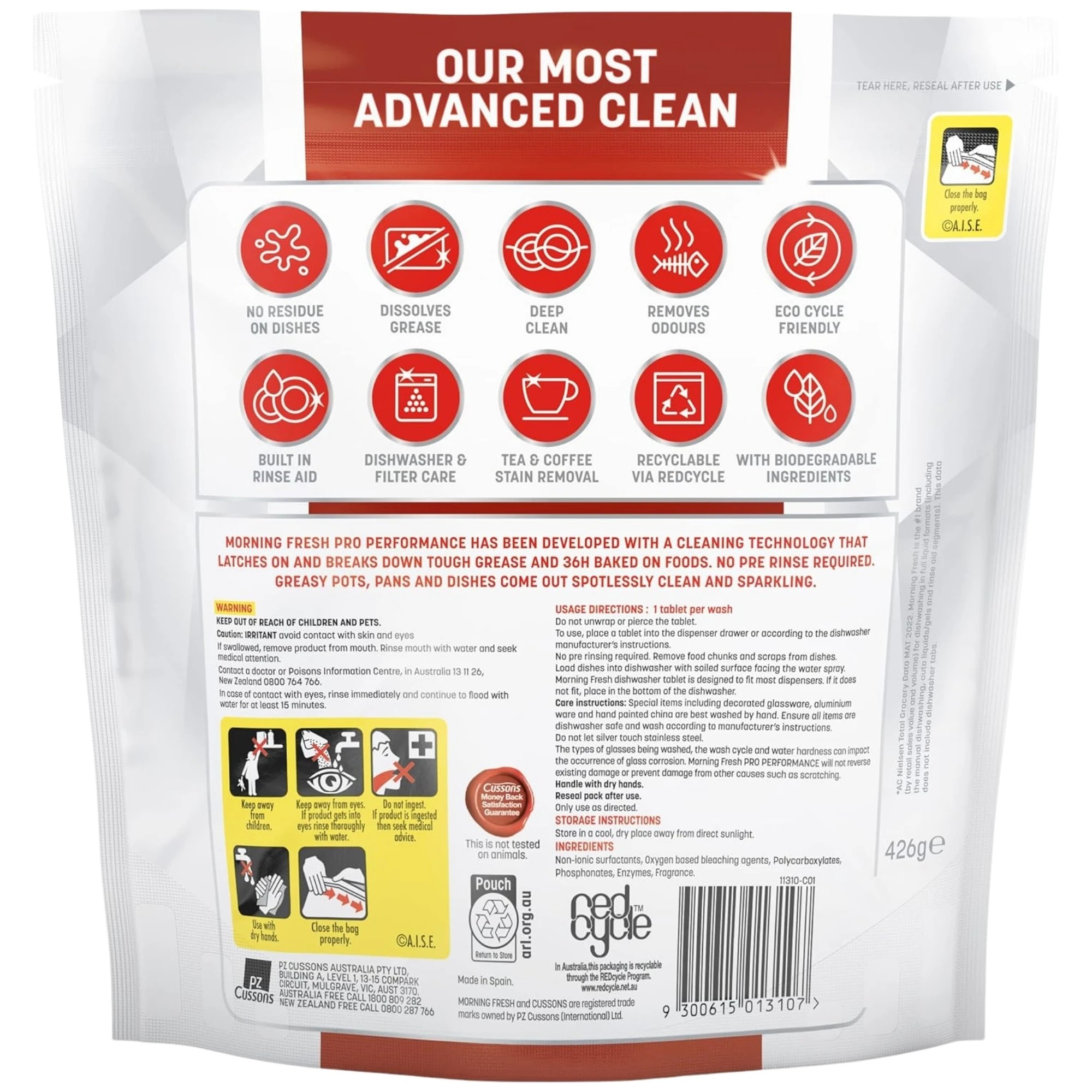 2 Morning Fresh Pro Performance Dishwasher Tablets Lemon 44pk x2, 2 of 5
