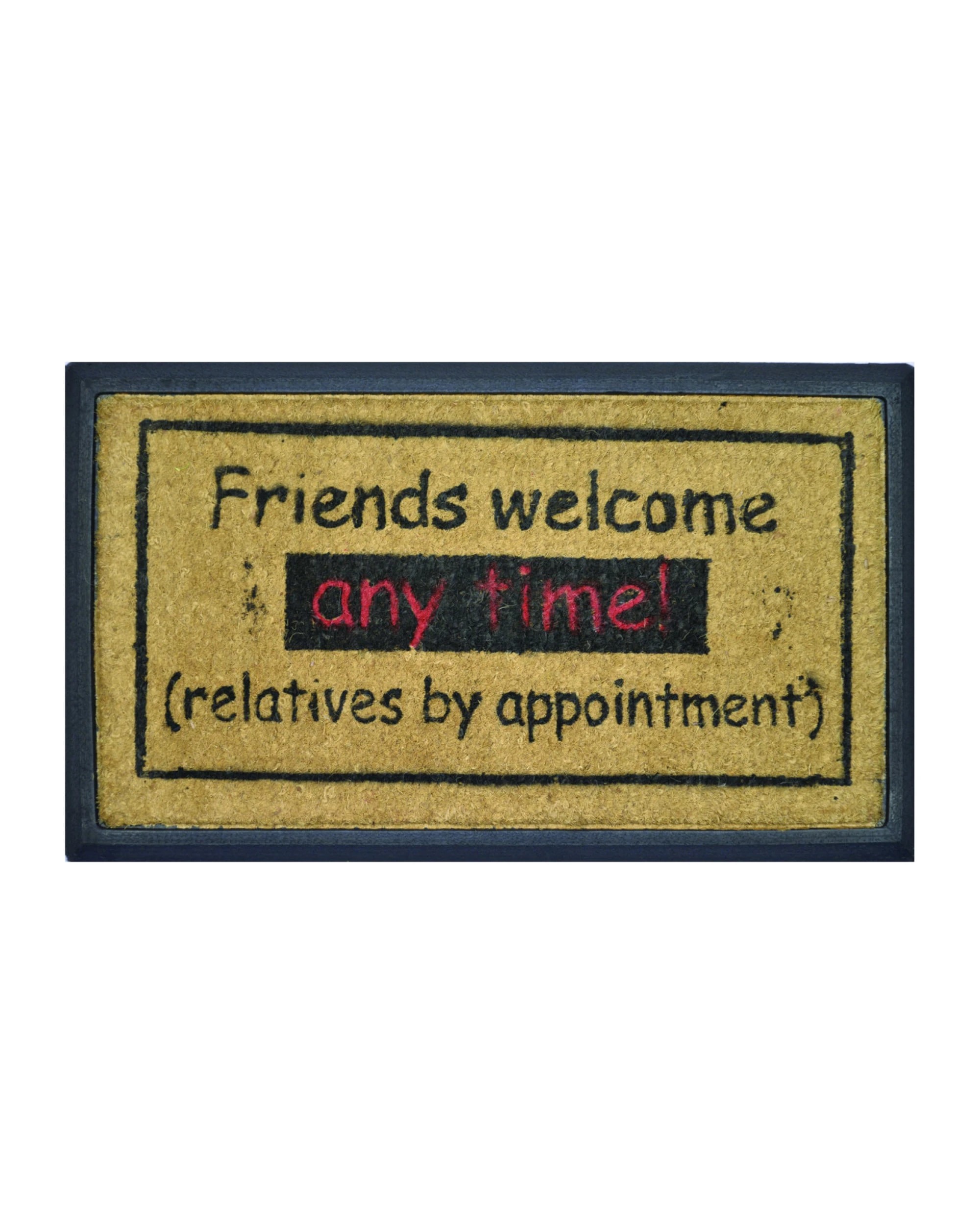 1 Door Mat Deluxe Friends Welcome 40 x 70 cm Doormat - Yellow, 1 of 4