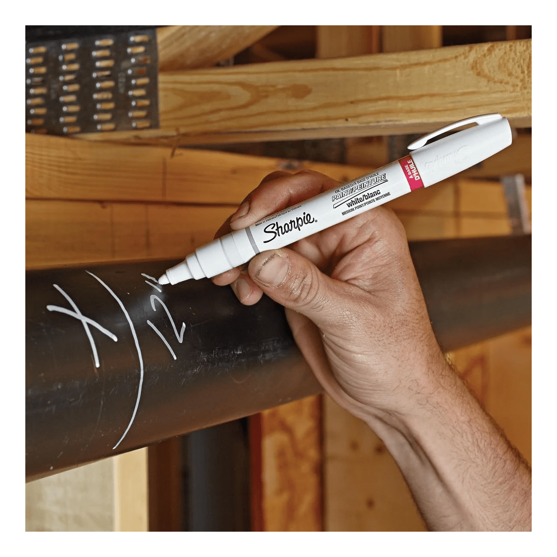 4 Sharpie Oil-Based Bullet Paint Markers White 2 Pack, 4 of 5