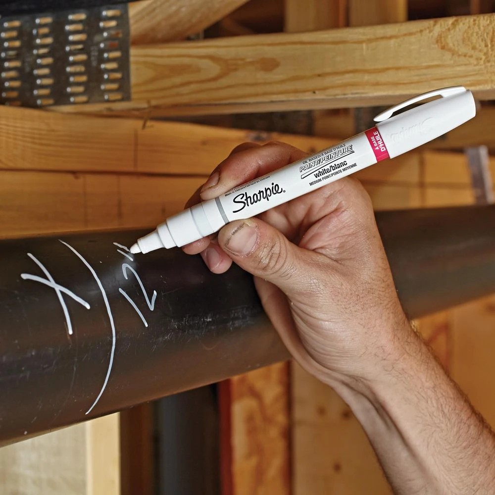 4 Sharpie Oil-Based Bullet Paint Markers White 2 Pack, 4 of 5