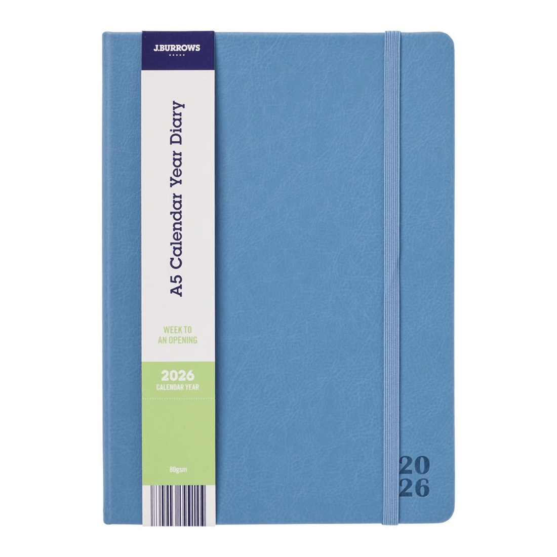 1 J.Burrows A5 Week to View 2026 PU Diary Blue, 1 of 7