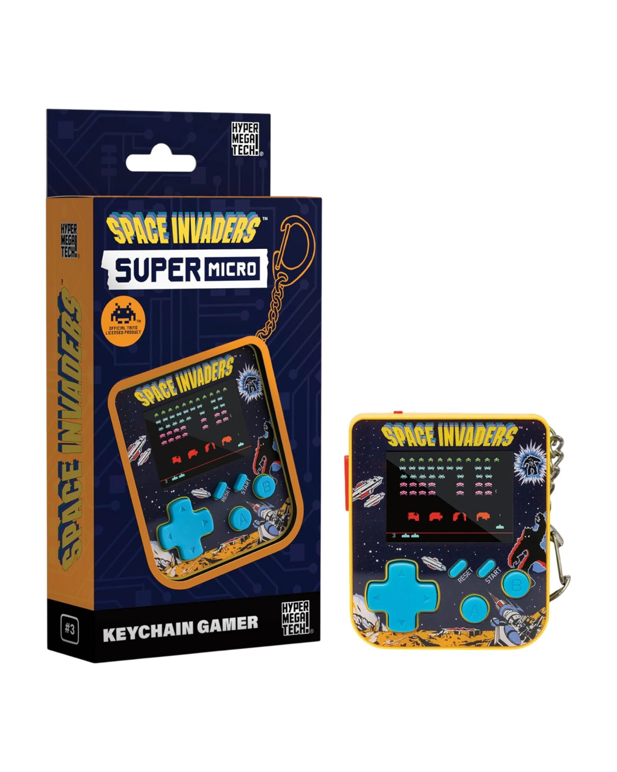 1 Super Micro Space Invaders Gamer Keychain, 1 of 5