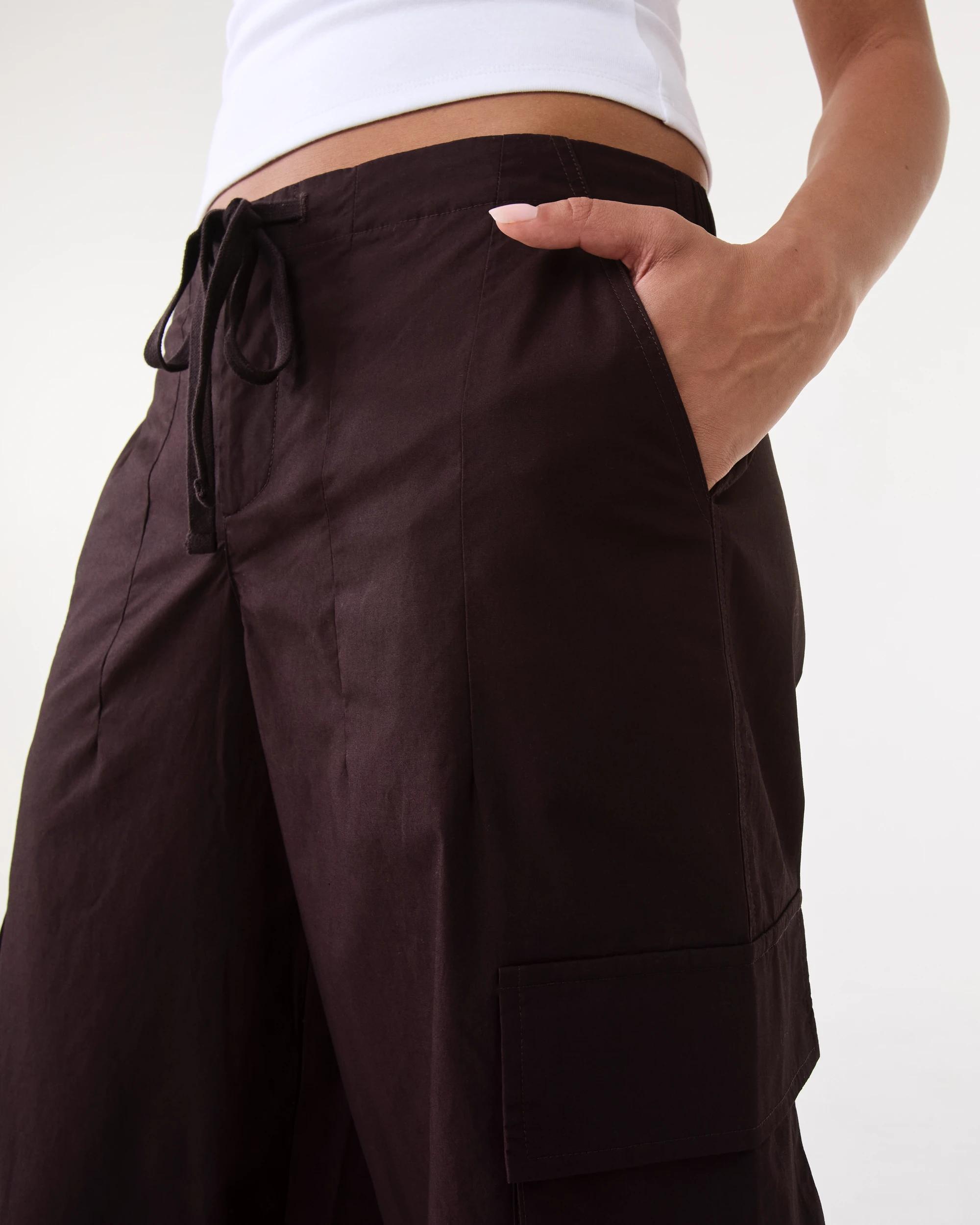 6 Balloon Leg Cargo Pants Choc Plum, 6 of 10