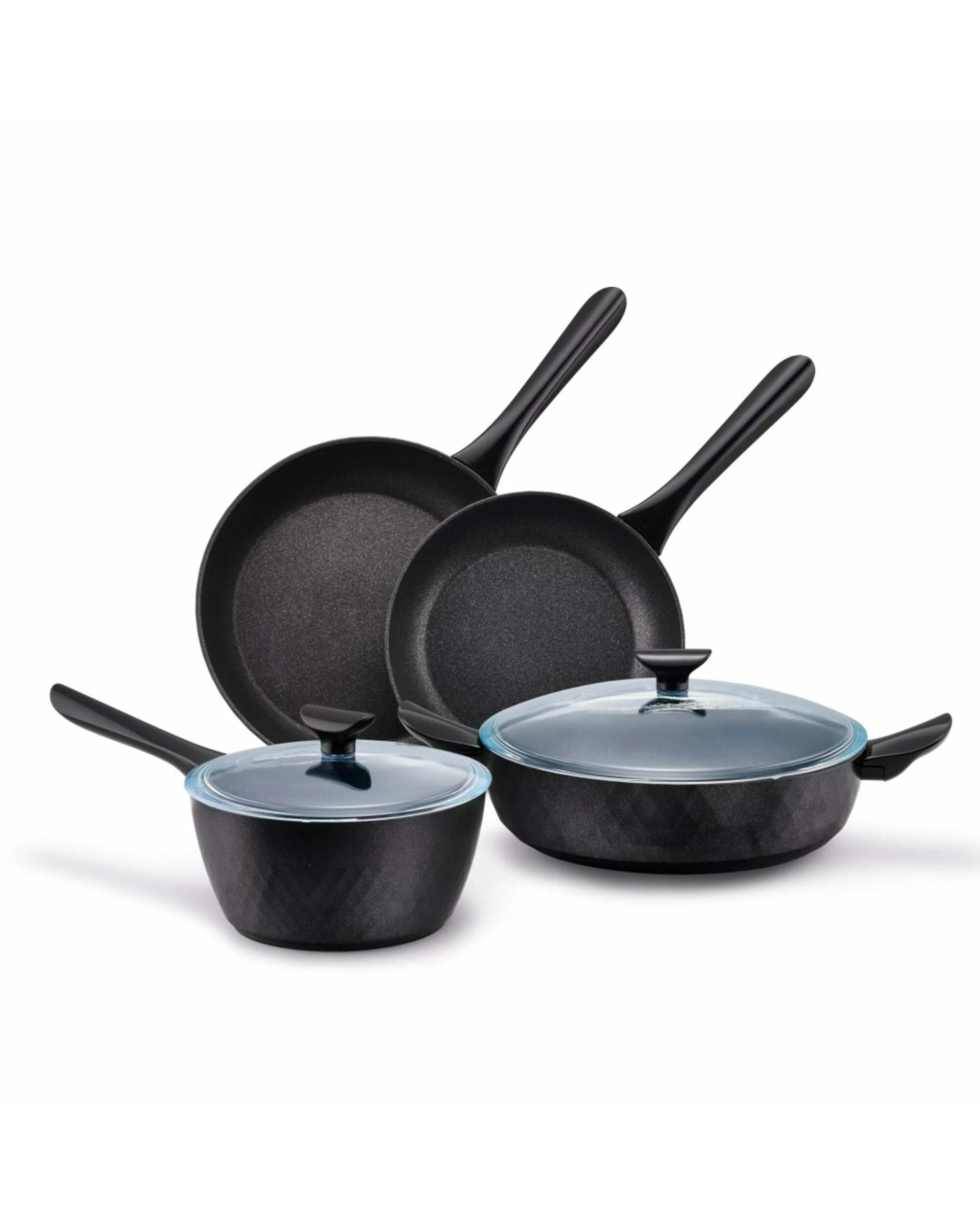 1 Essteele Per Silvia Nonstick Induction 4 Piece Cookware Set - Black, 1 of 2