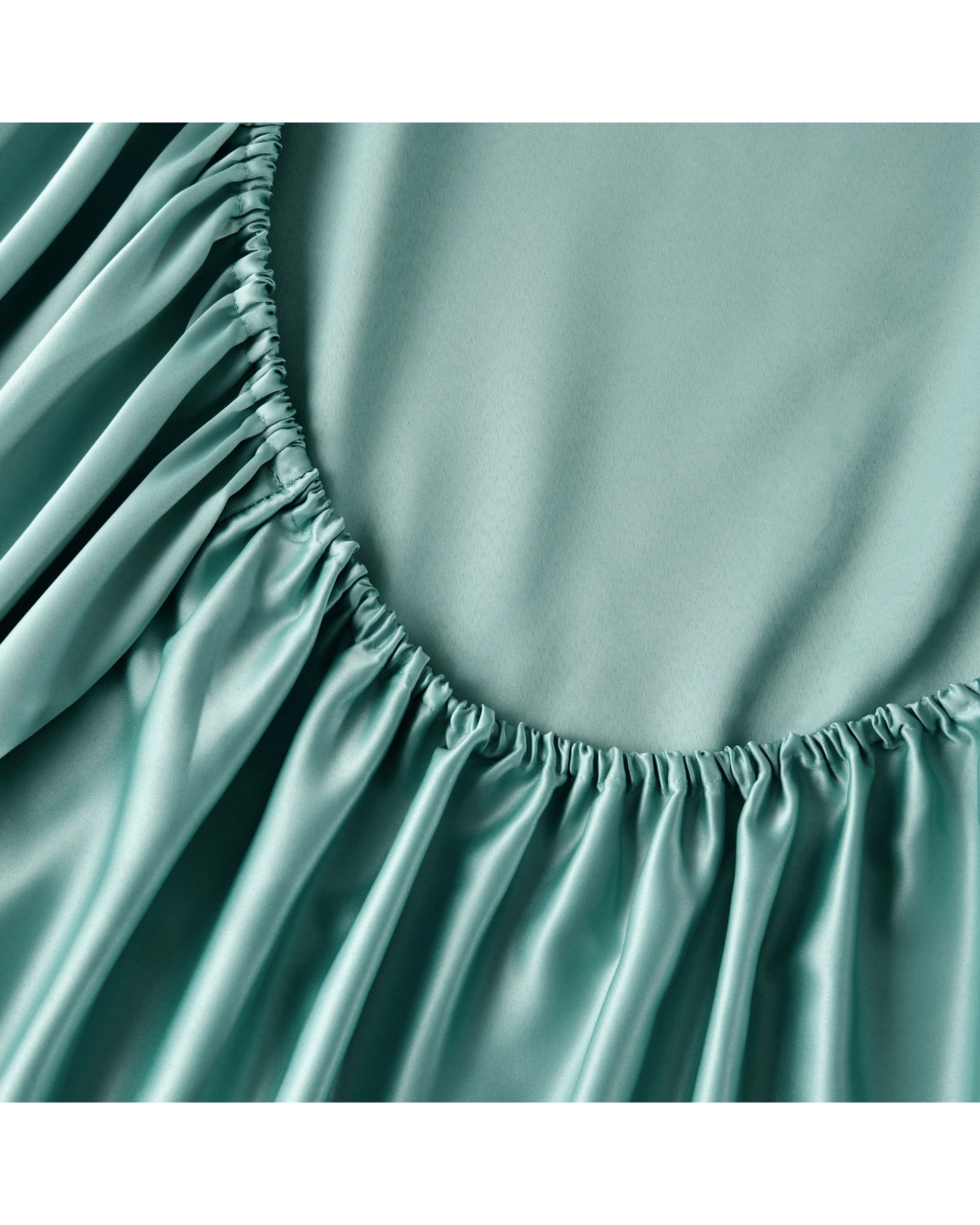 5 Dreamaker Matte Satin Sheet Set - Queen Bed - Duckegg, 5 of 8