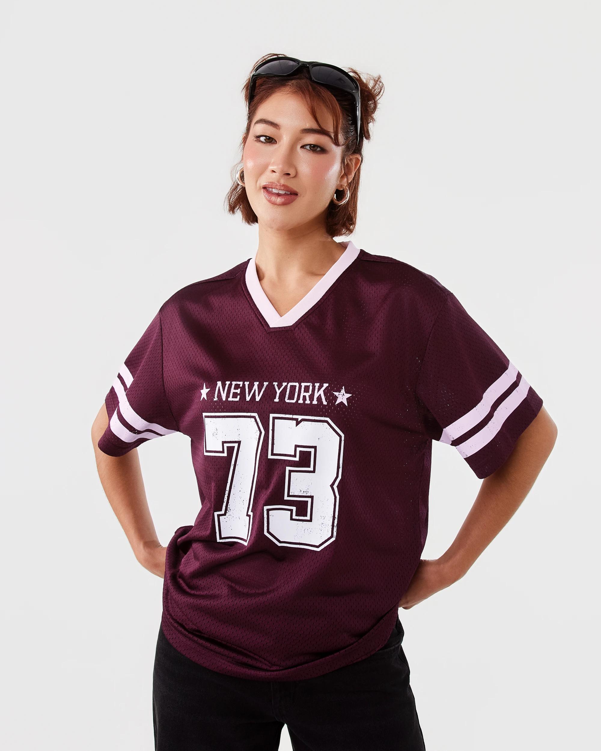 1 Short Sleeve Varsity Top Red Royale, 1 of 10