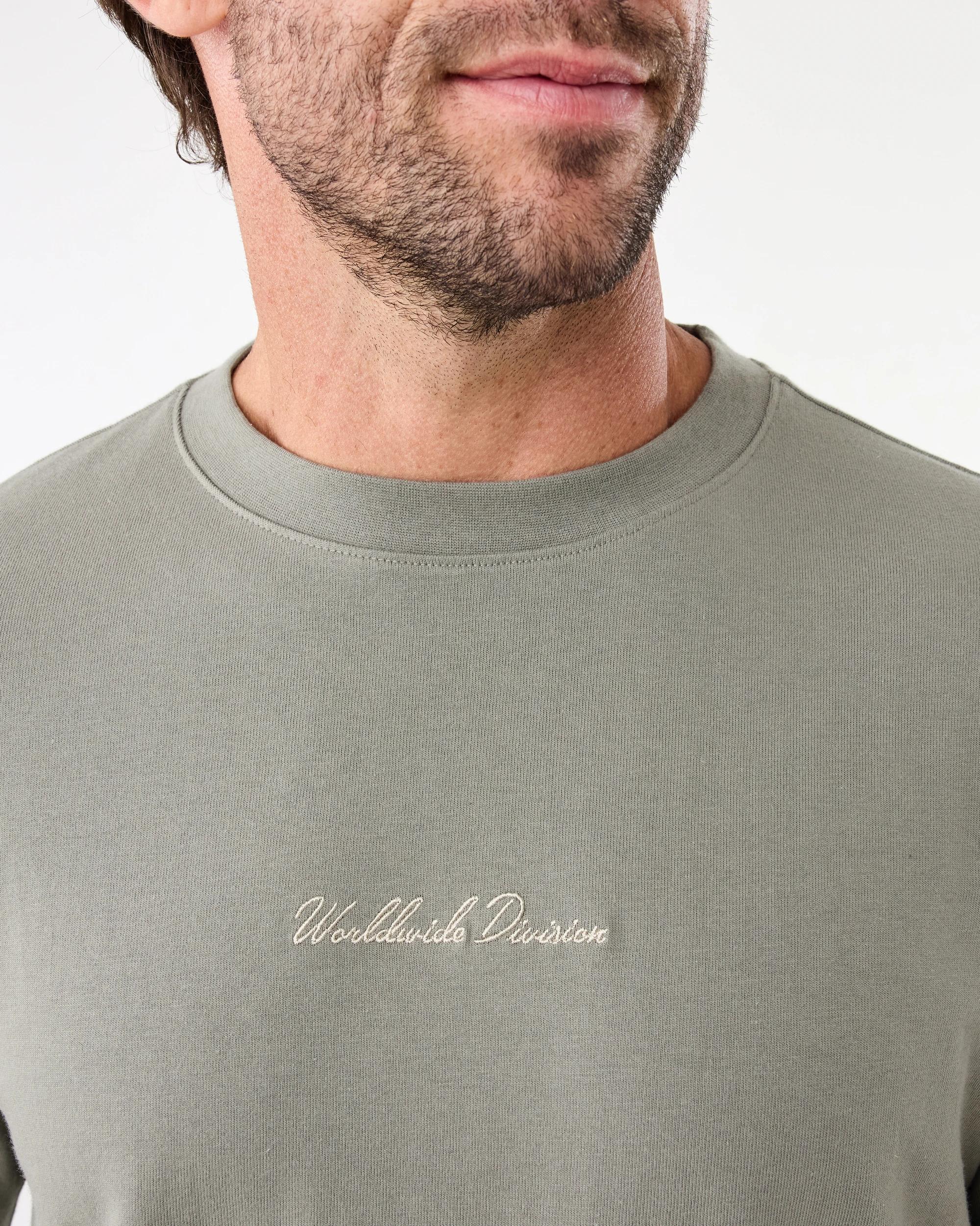 5 Oversized Heavyweight T-shirt Grn Moss, 5 of 6