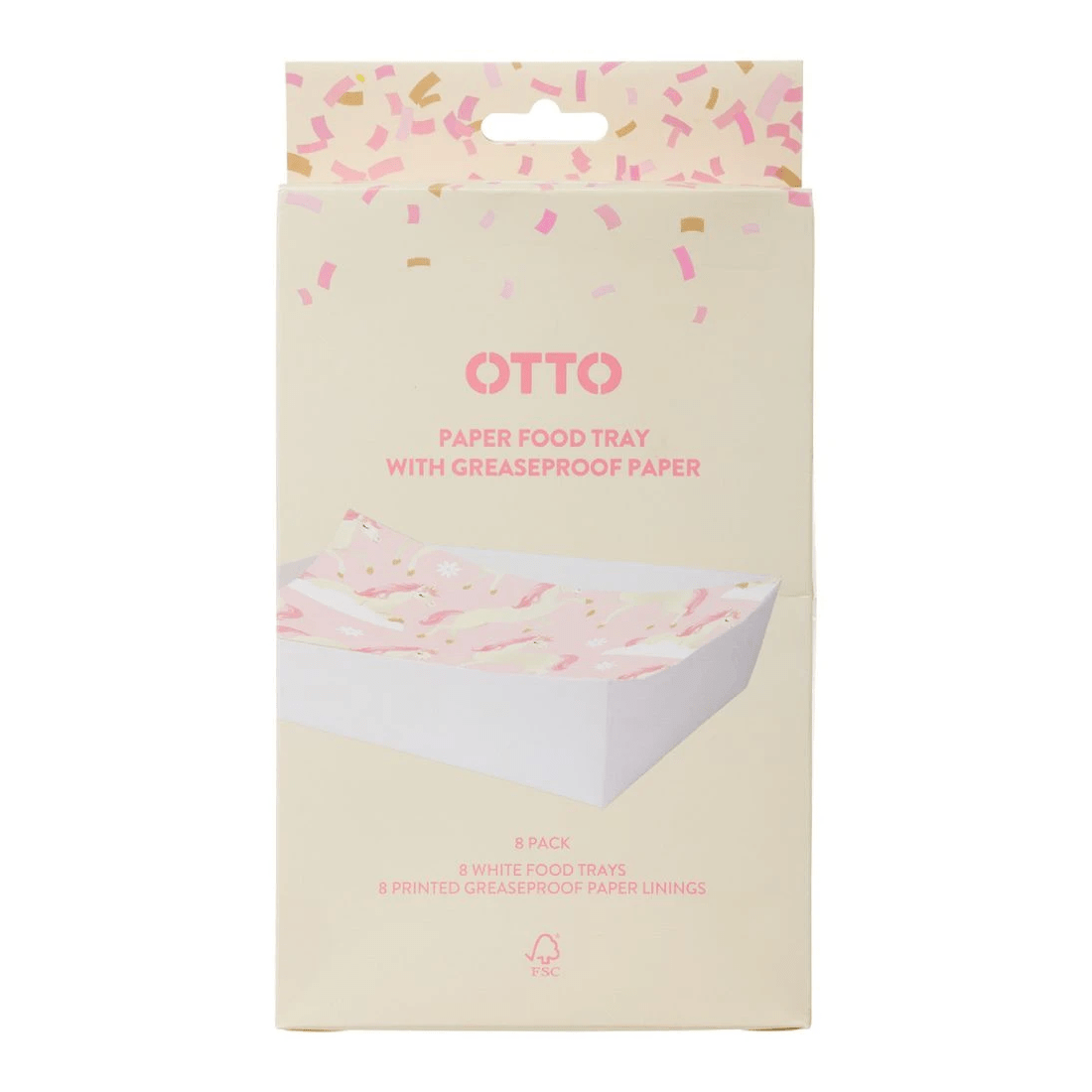 2 Otto Unicorn Paper Food Trays 8 Pack, 2 of 4