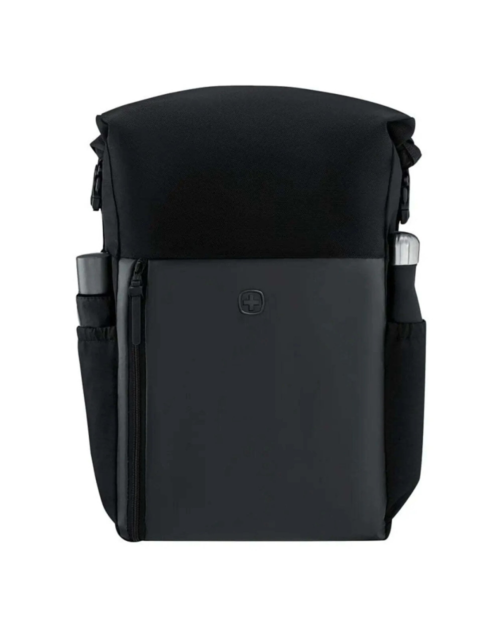 2 Wenger UrbanOne Roll-Top Laptop Recycled PET Polyester Backpack Fits 15.6in - Black, 2 of 7
