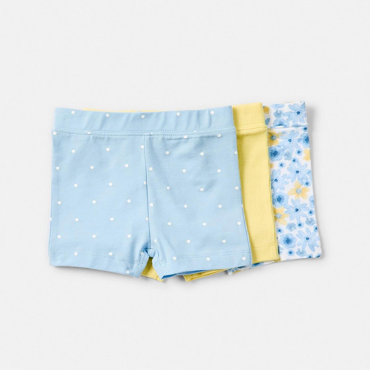 1 3 Pack Shorts Blue Dots, 1 of 8