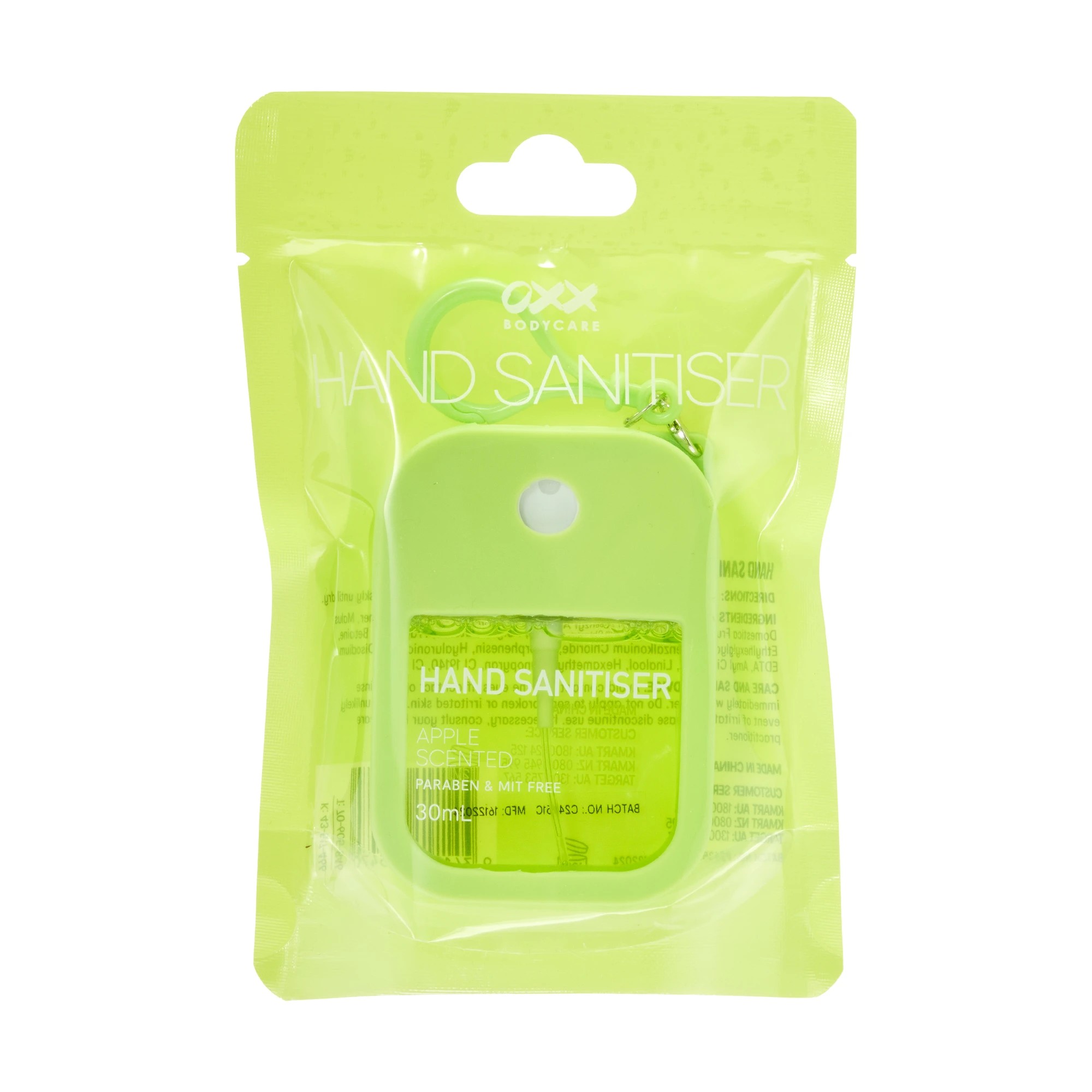 1 OXX Bodycare Hand Sanitiser 30ml - Apple Scented, 1 of 6