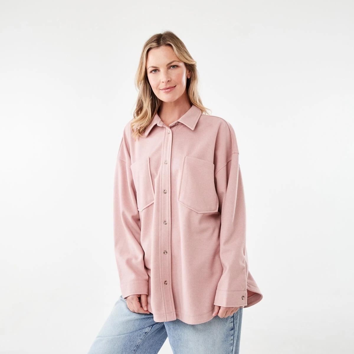 1 Long Sleeve Soft Touch Shirt Rose Marl, 1 of 7