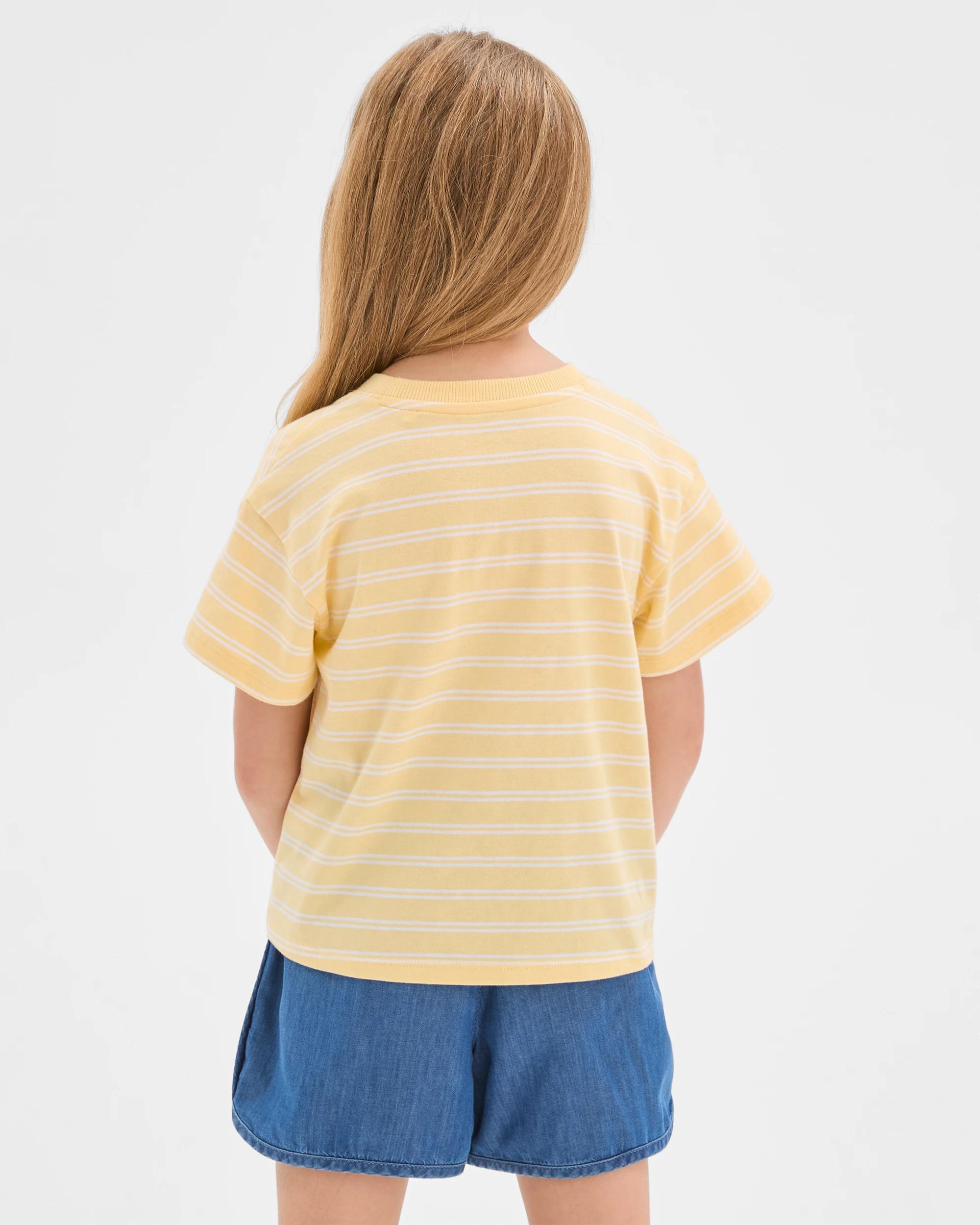 4 Target Kids Australian Cotton Oversized T-Shirt YELLOW STRIPE, 4 of 6