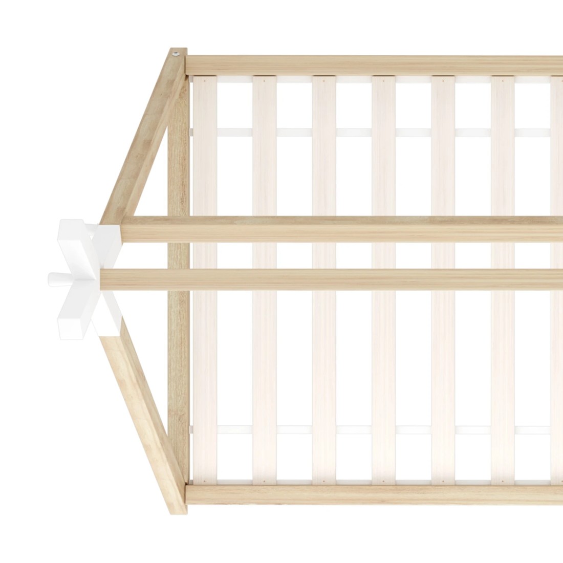 2 Oikiture Kids Bed Frame Wooden Timber King Single Teepee House Frame Beds
 - Multi, 2 of 10