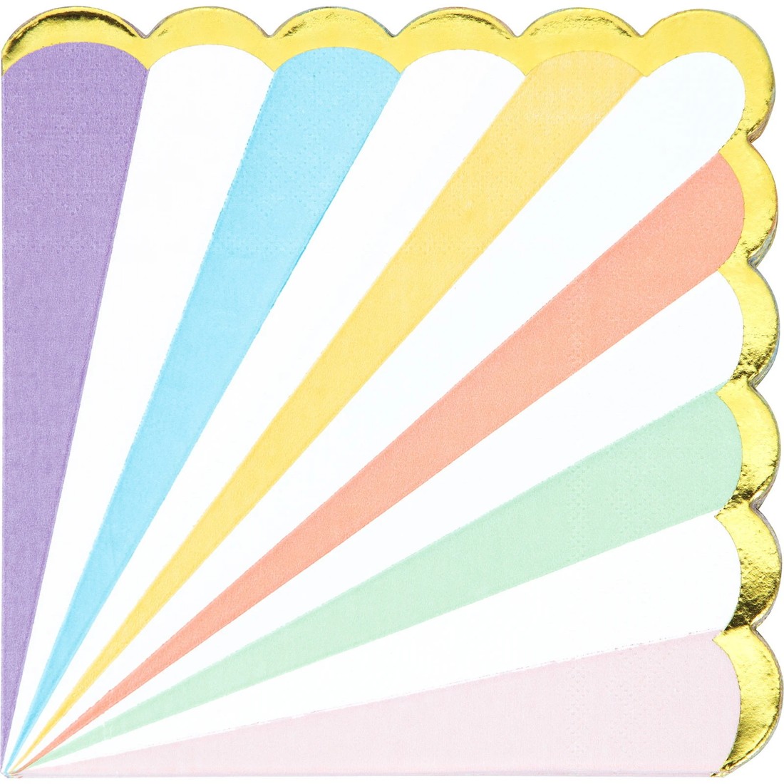 1 Creative Converting Pastel Celebrations Large Paper Napkins / Serviettes (Pack of 16), 1 of 1