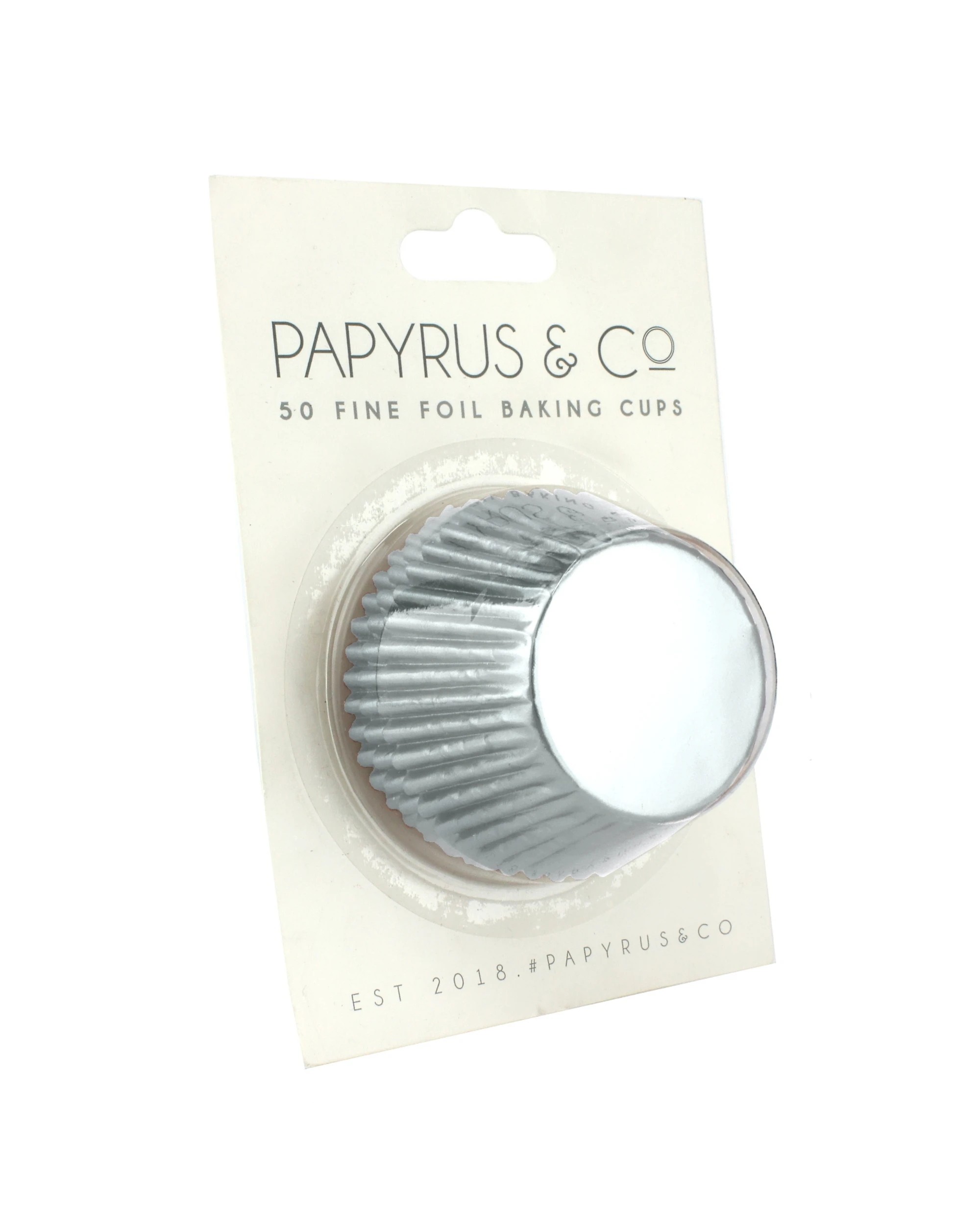 1 Bake Group Papyrus & Co Foil Baking Cups 44mm Pack of 50 - Silver, 1 of 1