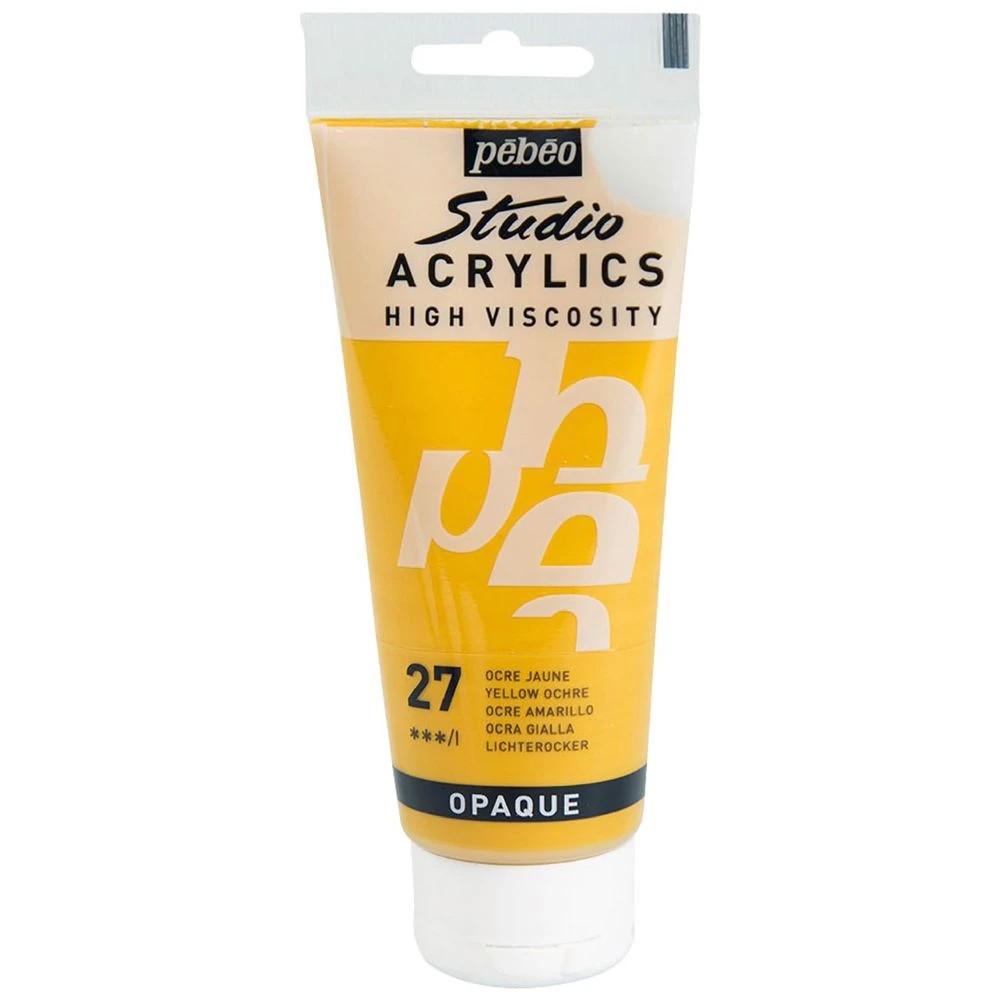 1 Pebeo Studio Acrylic Paint 100mL Yellow Ochre, 1 of 2