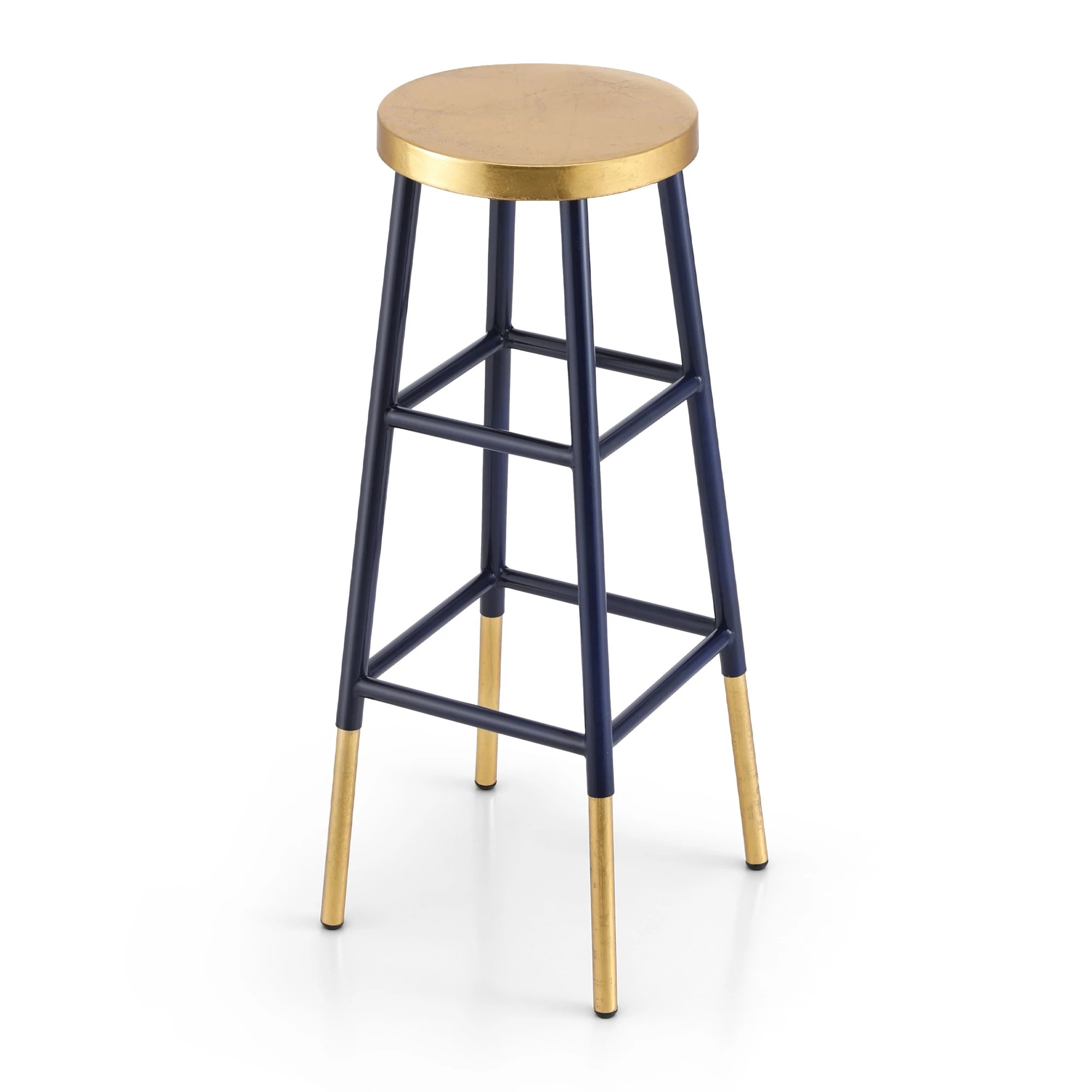 1 Artiss Bar Stools Metal Gold Navy - Multi, 1 of 7