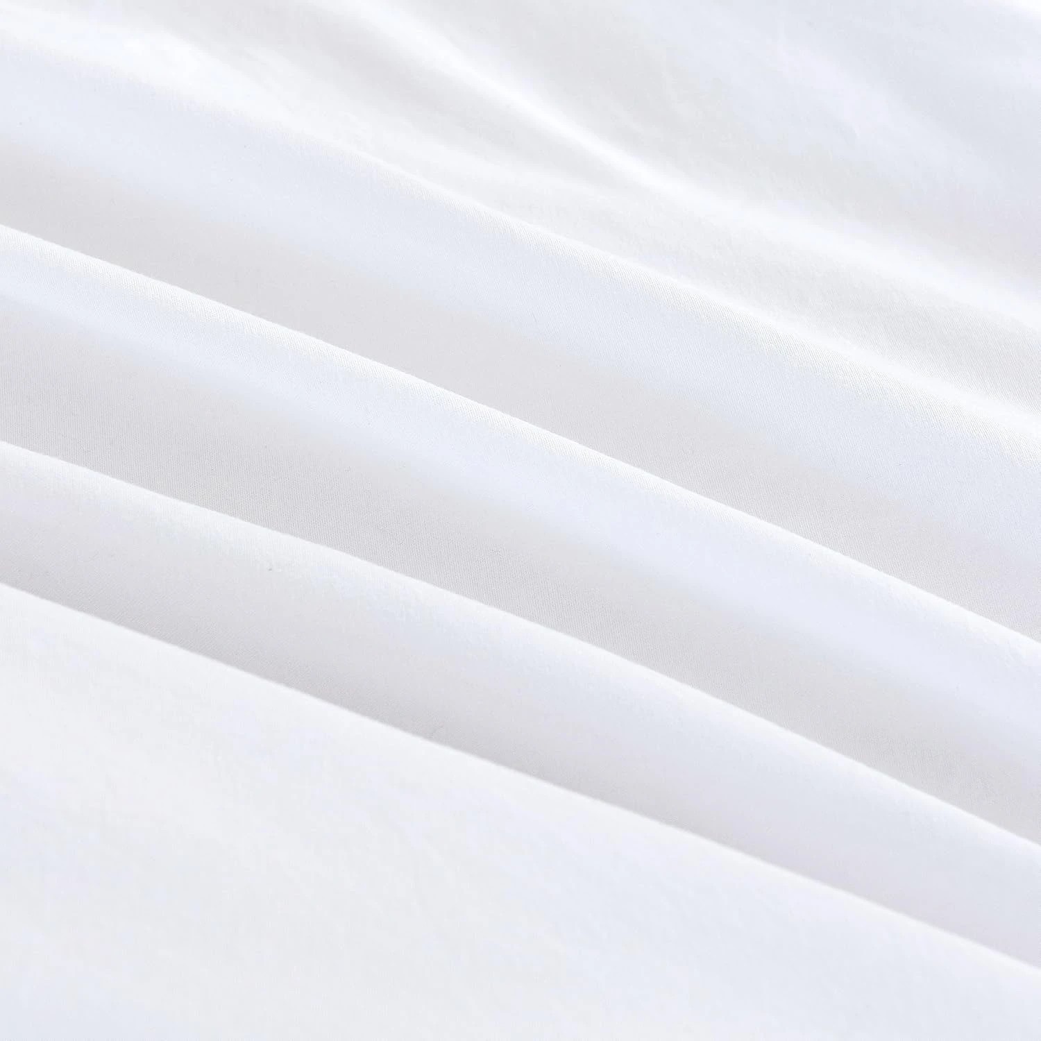 4 CleverPolly 100% Vintage Washed Microfibre Quilt Cover Set - Super King Bed - White, 4 of 8