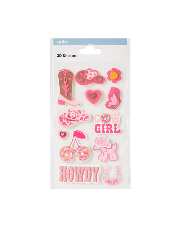 3D Stickers - Western