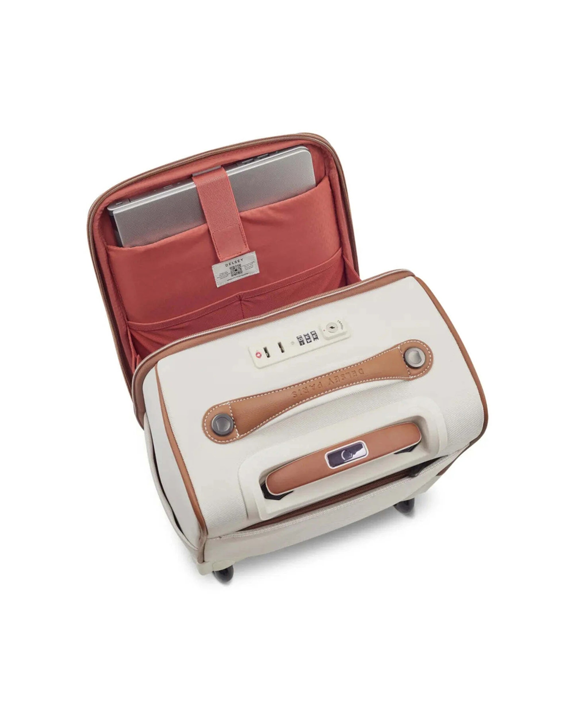 8 Delsey Chatelet Air 2.0 40 cm Underseater Case Laptop Pocket TSA Lock USB Port Angora - White, 8 of 8