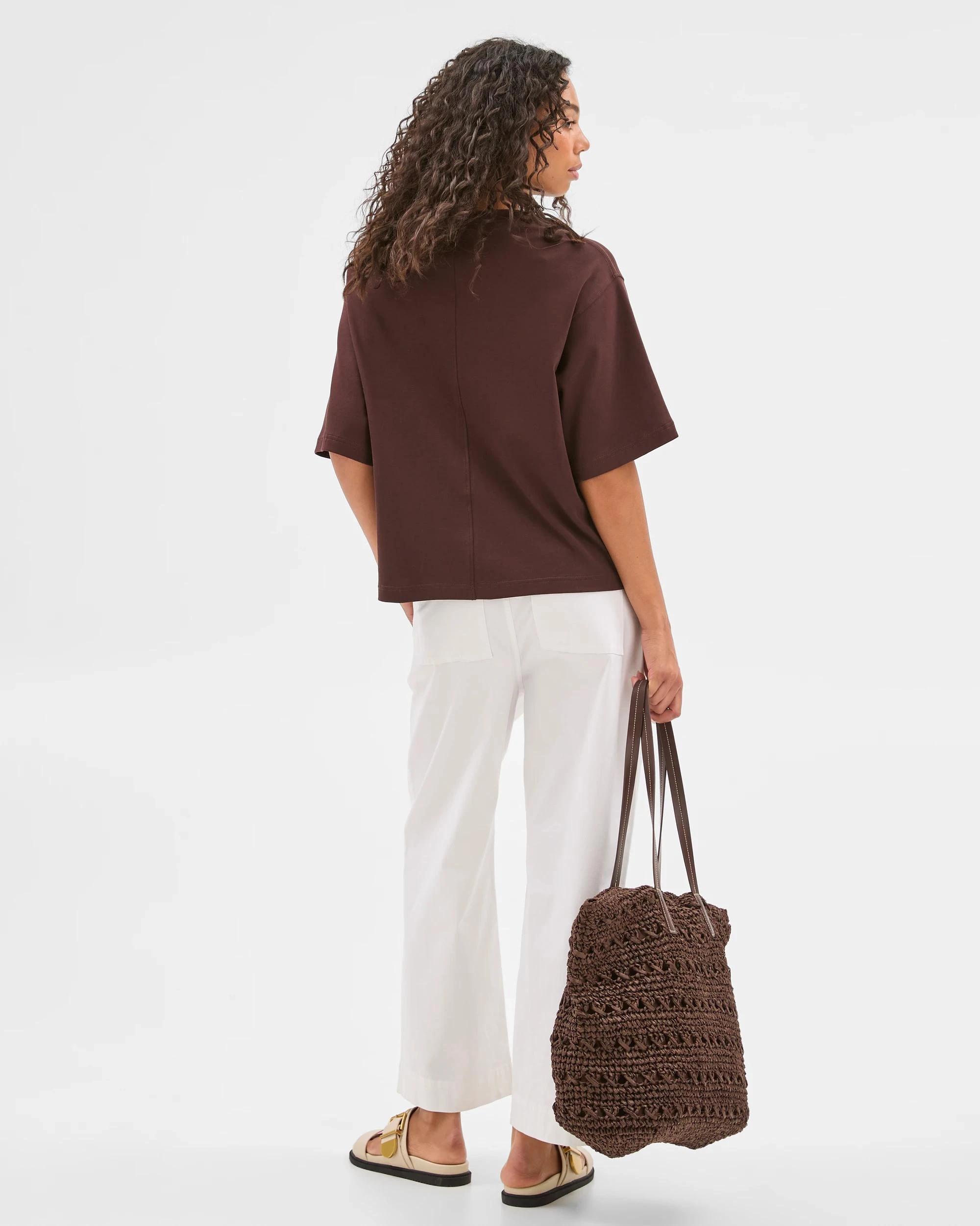 2 Target Australian Cotton Heavyweight Boxy T-Shirt ESPRESSO, 2 of 6