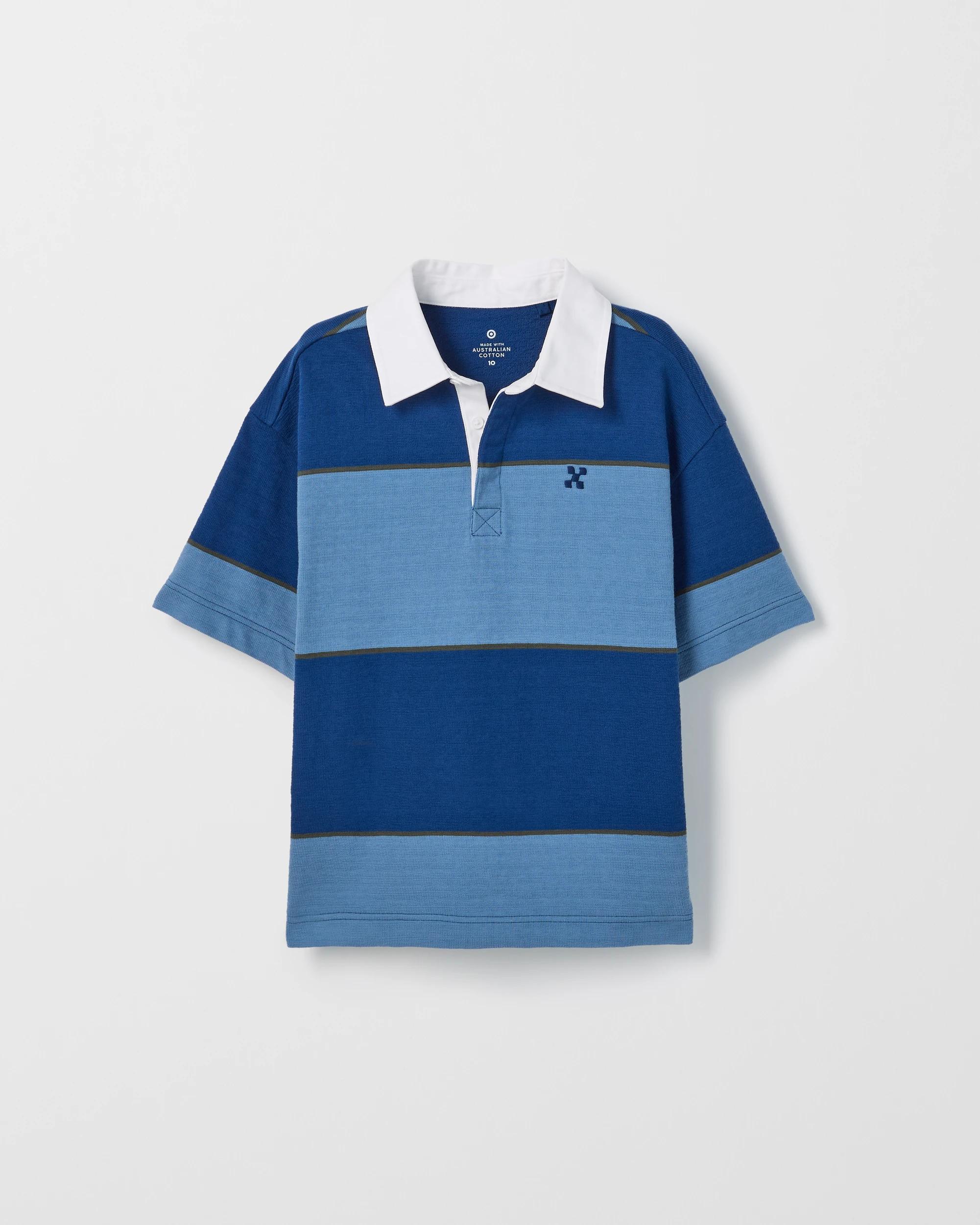 5 Target Kids Australian Cotton Oversized Rugby T-Shirt BLUE, 5 of 6