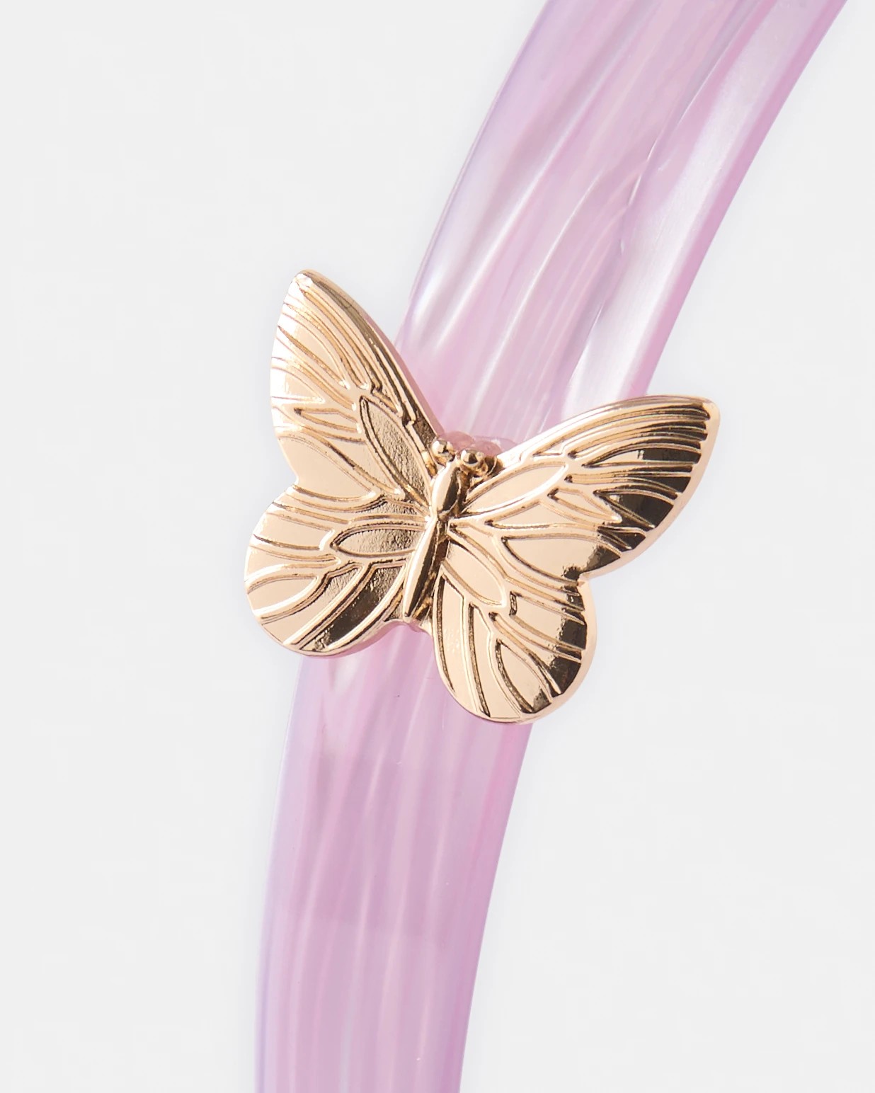 2 Acetate Butterfly Headband - Pink and Gold, 2 of 4