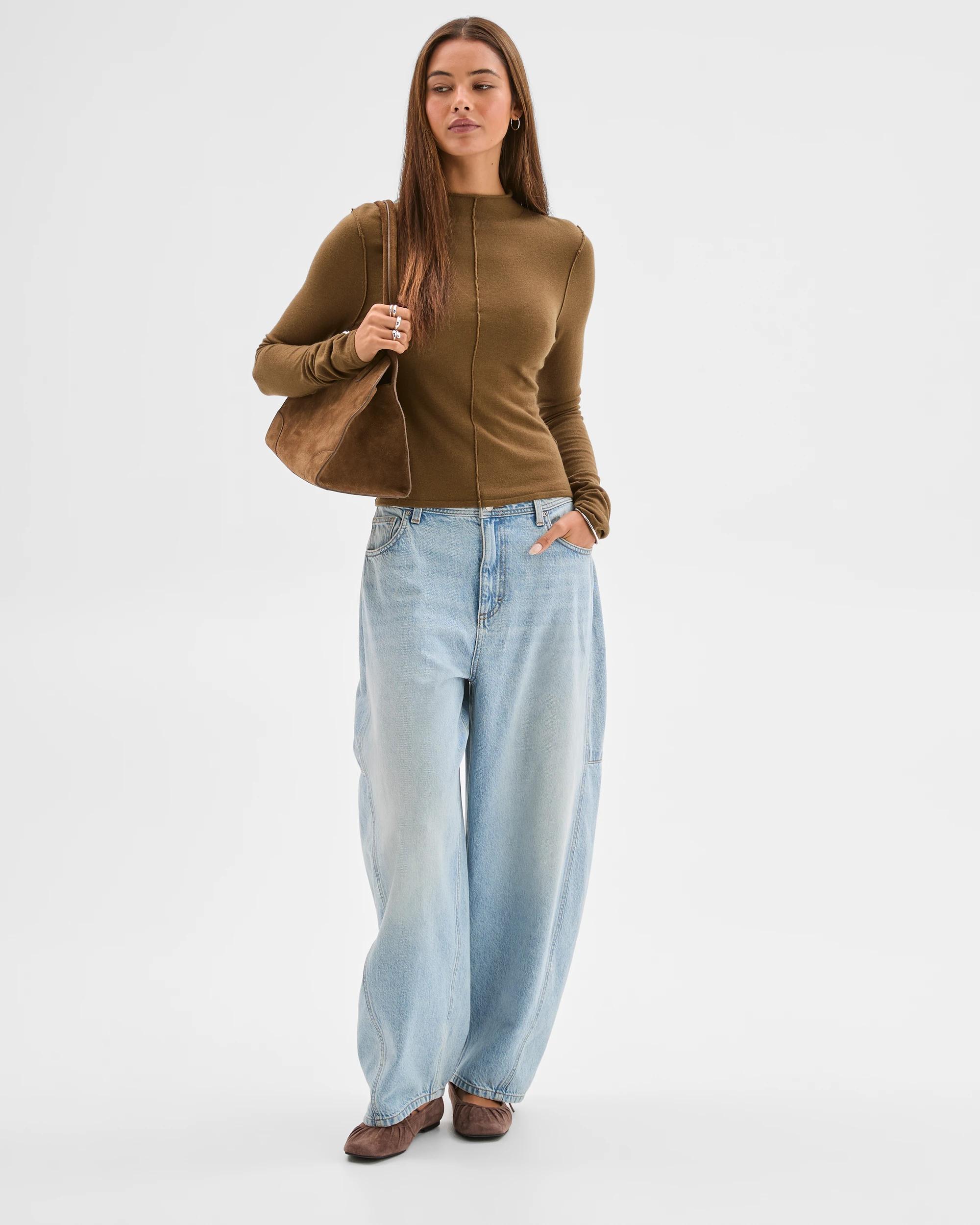 1 Lily Loves Exposed Seam Skivvy Top DEEP MOSS, 1 of 6