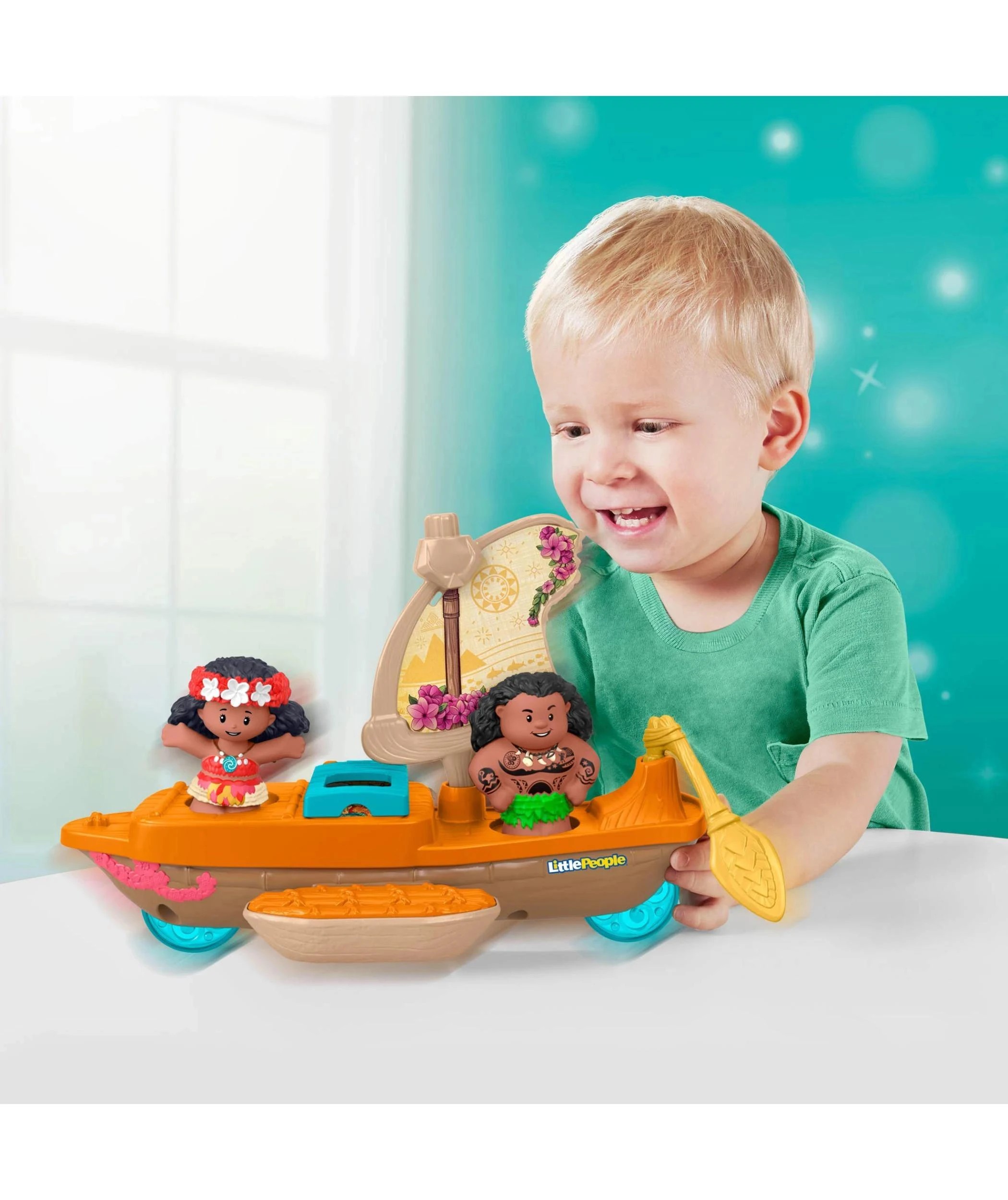 4 Fisher - Price Little People Disney Princess Moana & Maui’s Canoe Playset - Multi, 4 of 6