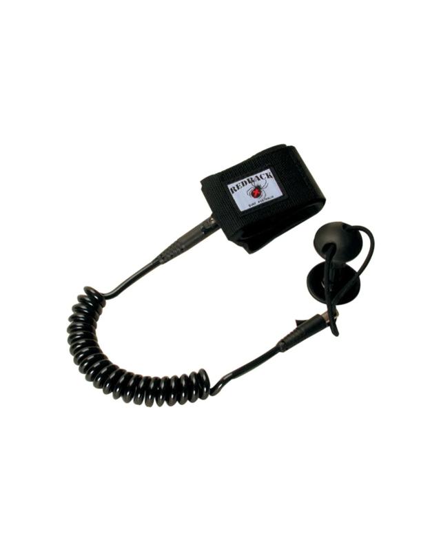 Redback Deluxe Coiled Bodyboard Leash Quick Release Urethane Wrist Strap - B