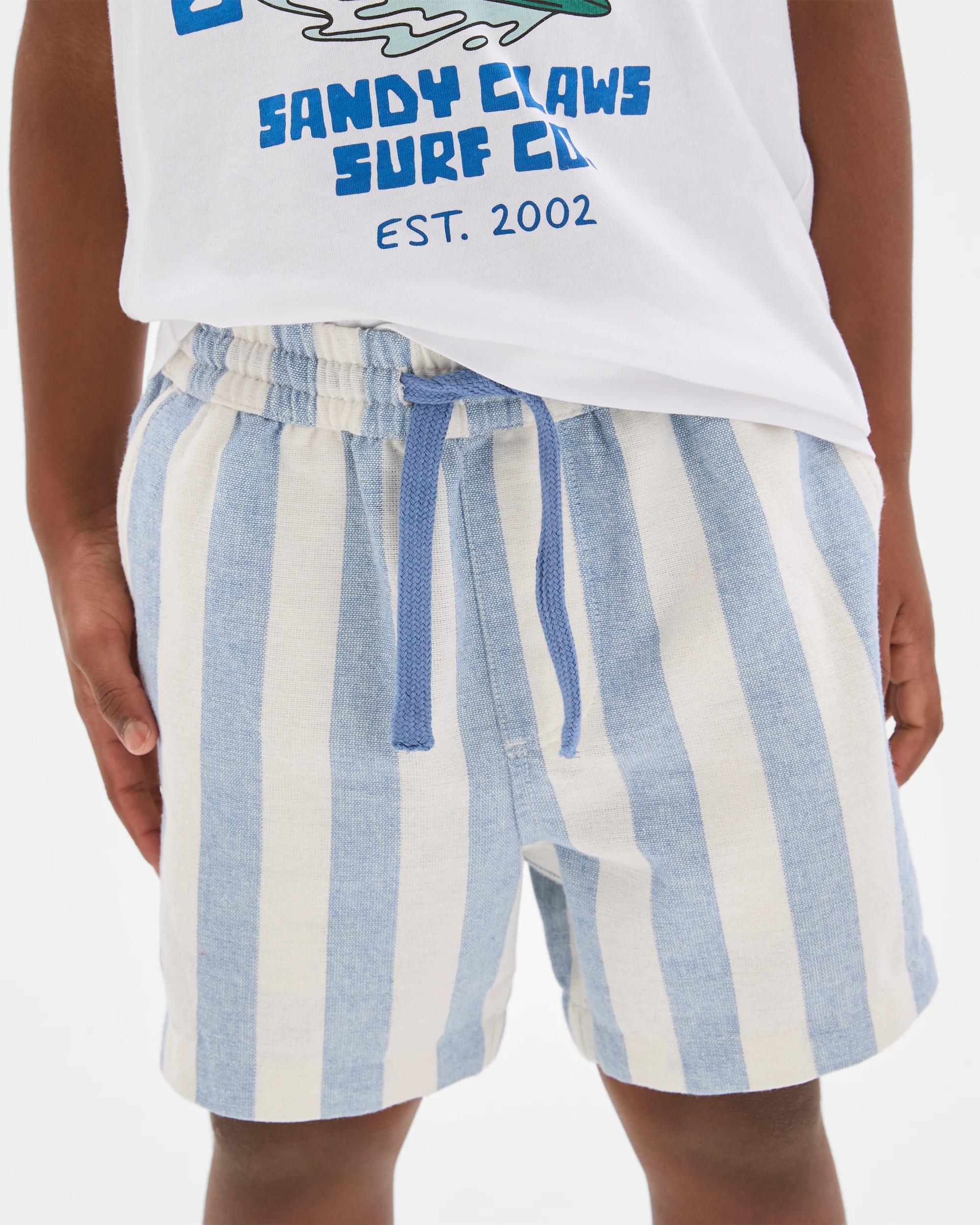 3 Target Kids Stripe Volley Shorts BLUE + WHITE, 3 of 6