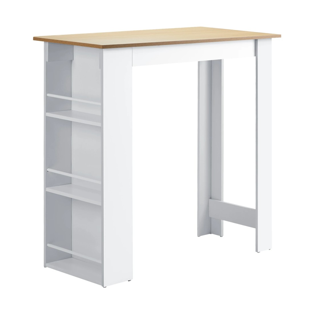 1 Oikiture Bar Table Dining Storage Shelf Kitchen Pub Home Office Desk Wine Rack
 - Multi, 1 of 10