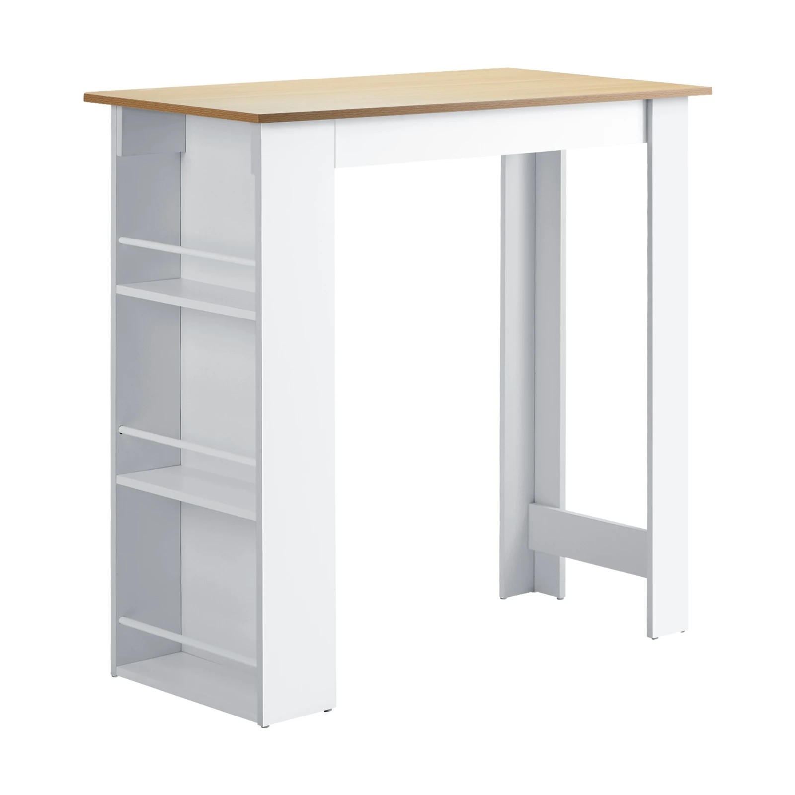 1 Oikiture Bar Table Dining Storage Shelf Kitchen Pub Home Office Desk Wine Rack
 - Multi, 1 of 10