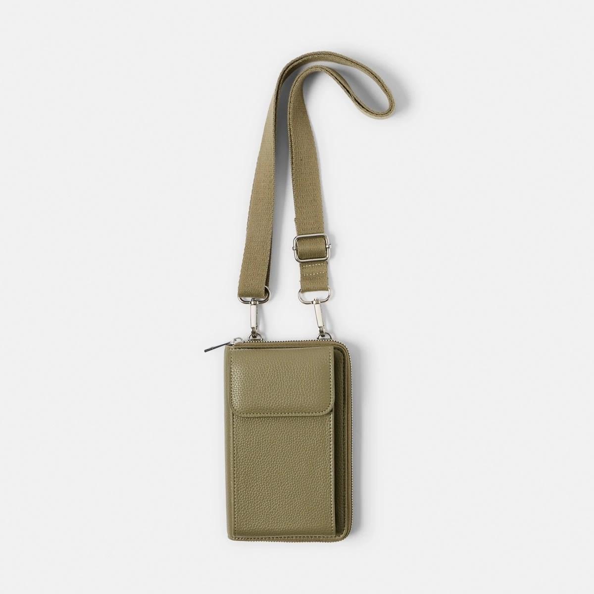 1 Sim Fabric Strap Phone Wallet SAFARI KHAKI, 1 of 4