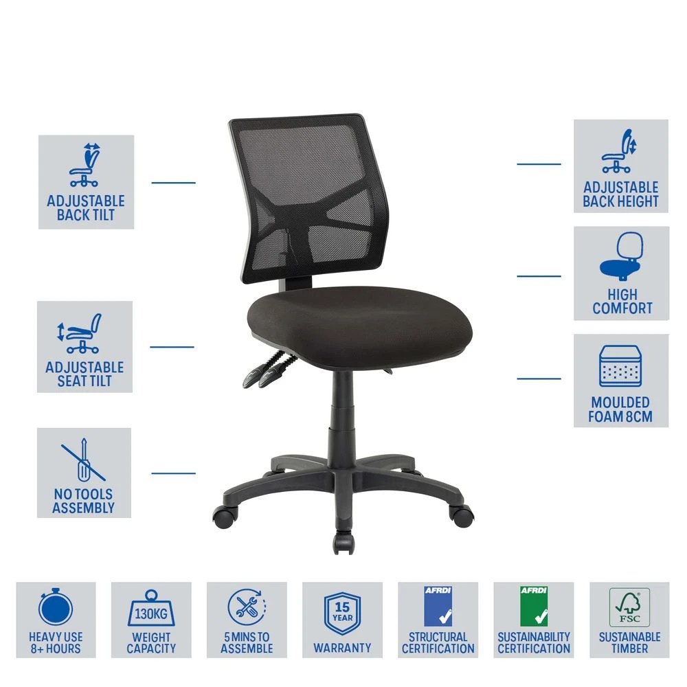 2 Pago Matrix Mesh Deluxe Heavy Duty Chair Black Ergonomic Chairs and Desk Chairs, 2 of 10