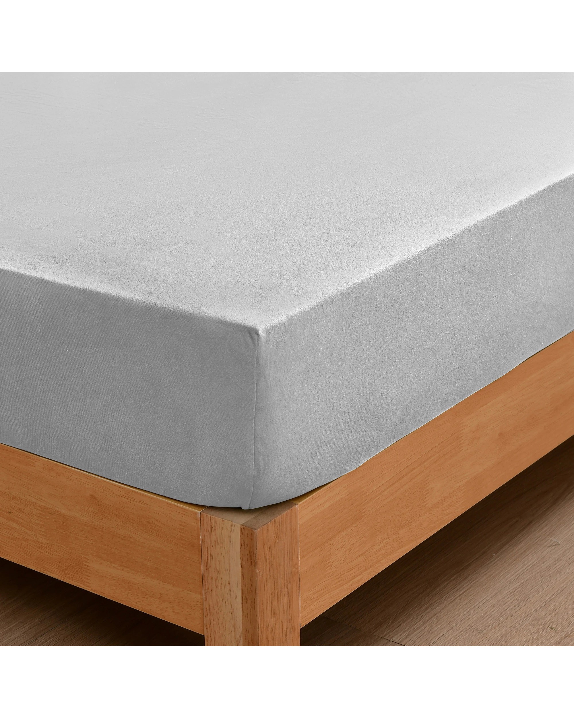 7 Dreamaker Micro Flannel Sheet Set - Queen Bed - Silver, 7 of 8