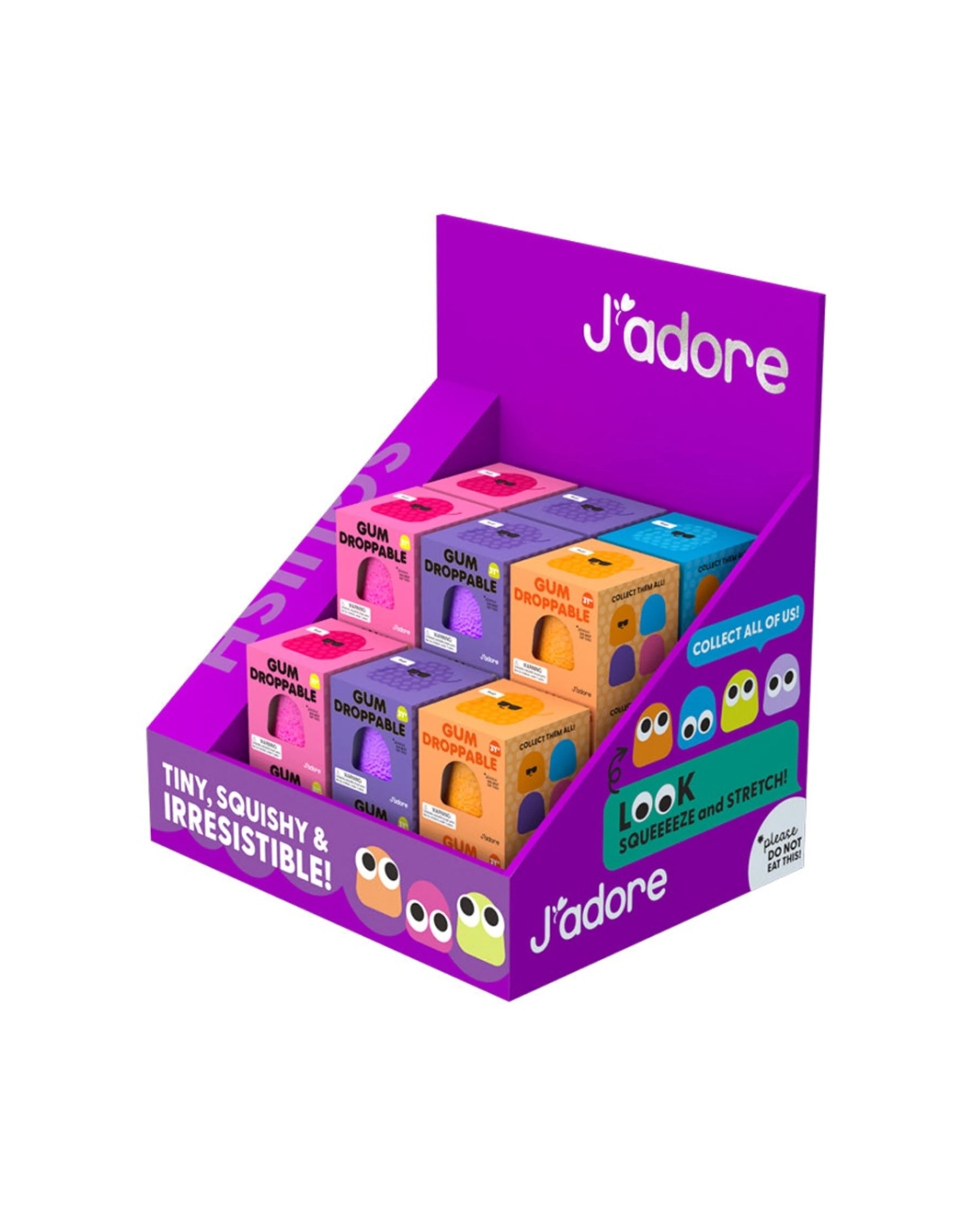 2 J'Adore Gum Droppable Squishy Sensory Stress Relief Toy Soft Texture - Multi, 2 of 3