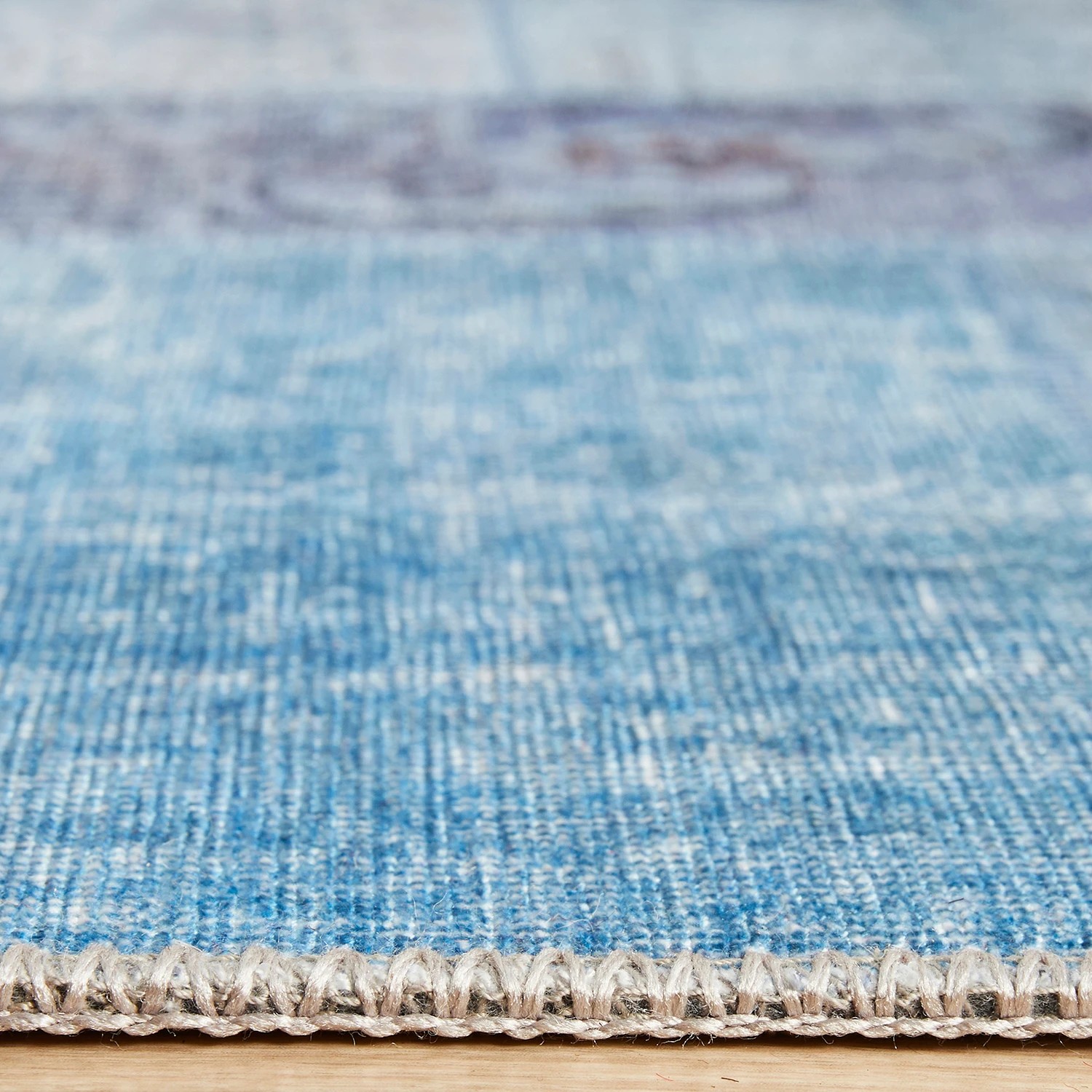 5 Common Ground Rugs Bazaar 121 200x80cm - Small Runner Rug - Blue, 5 of 8