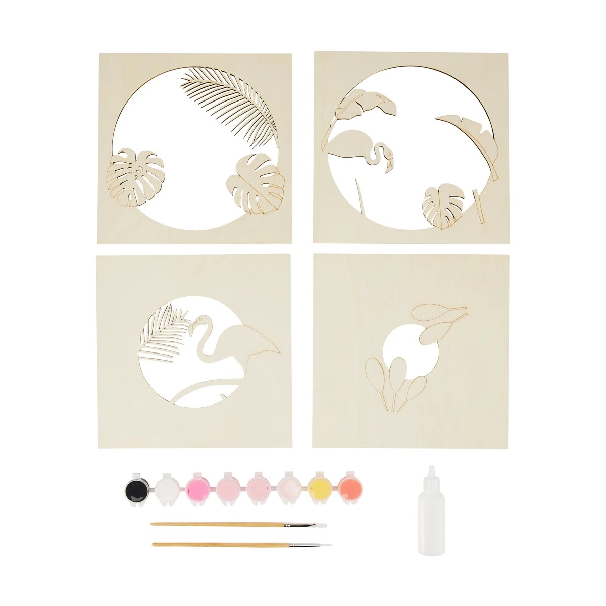 2 15 Piece Paint Your Own 3D Wooden Kit - Flamingo, 2 of 3