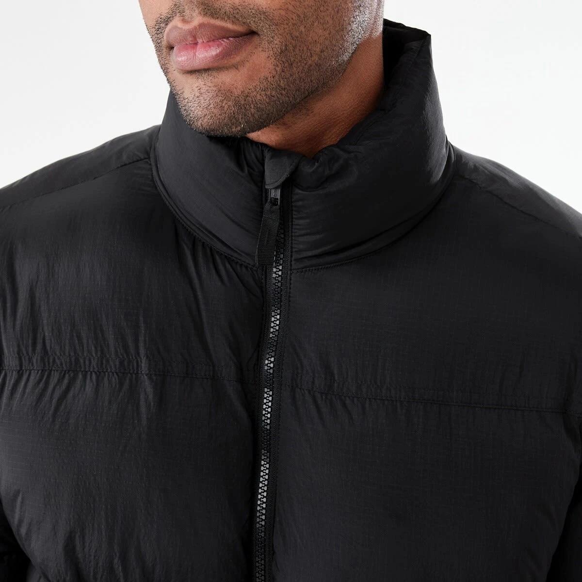 6 Active Mens Outdoor Funnel Contrast Puffer Jacket Black, 6 of 7