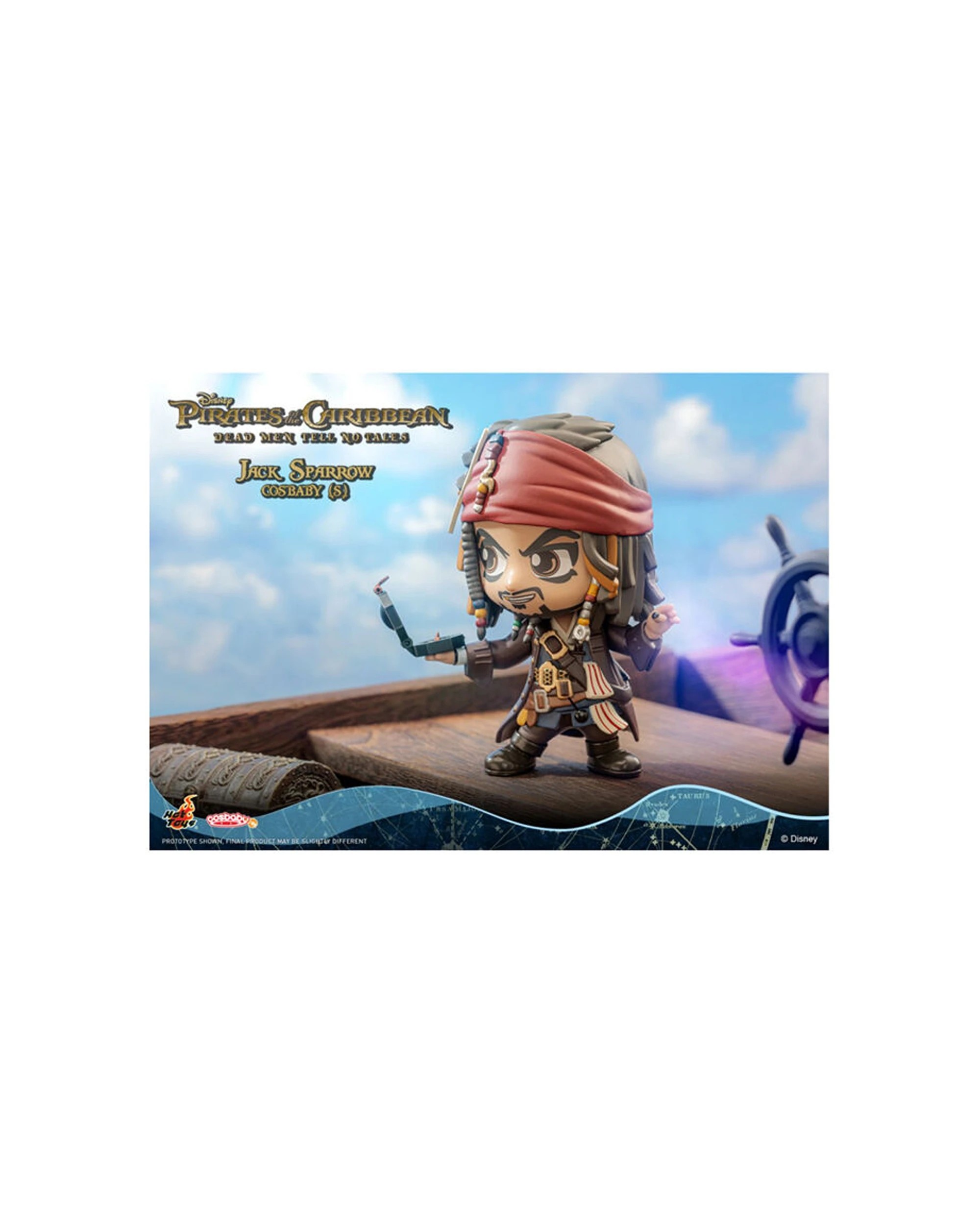 2 Pirates Of The Caribbean Captain Jack Sparrow Cosbaby Action Figure 11cm, 2 of 3