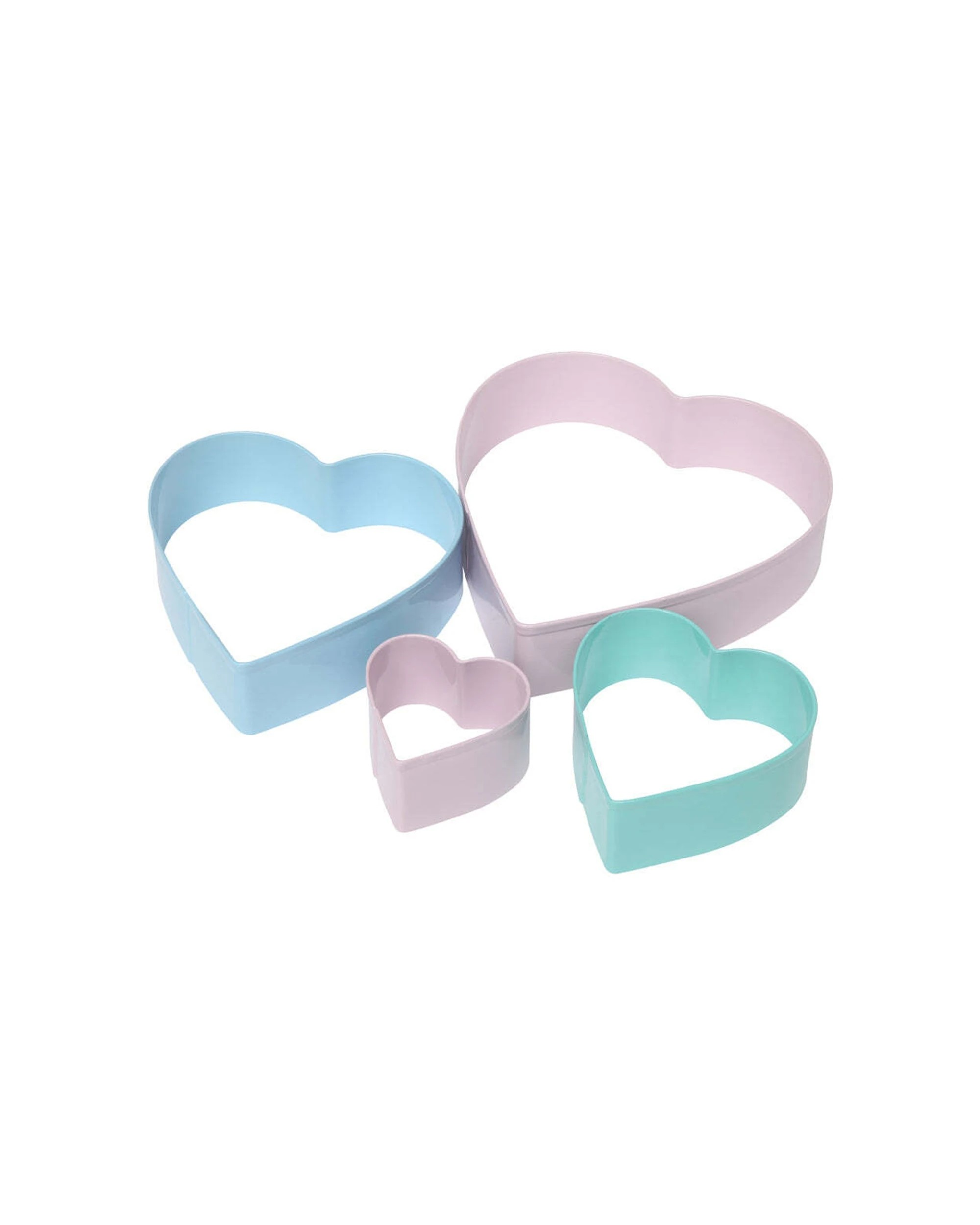 2 Wiltshire 2 x 4pc Wiltshire Heart Shaped Cookie Biscuit Bakeware Cutters Set - Multi, 2 of 3